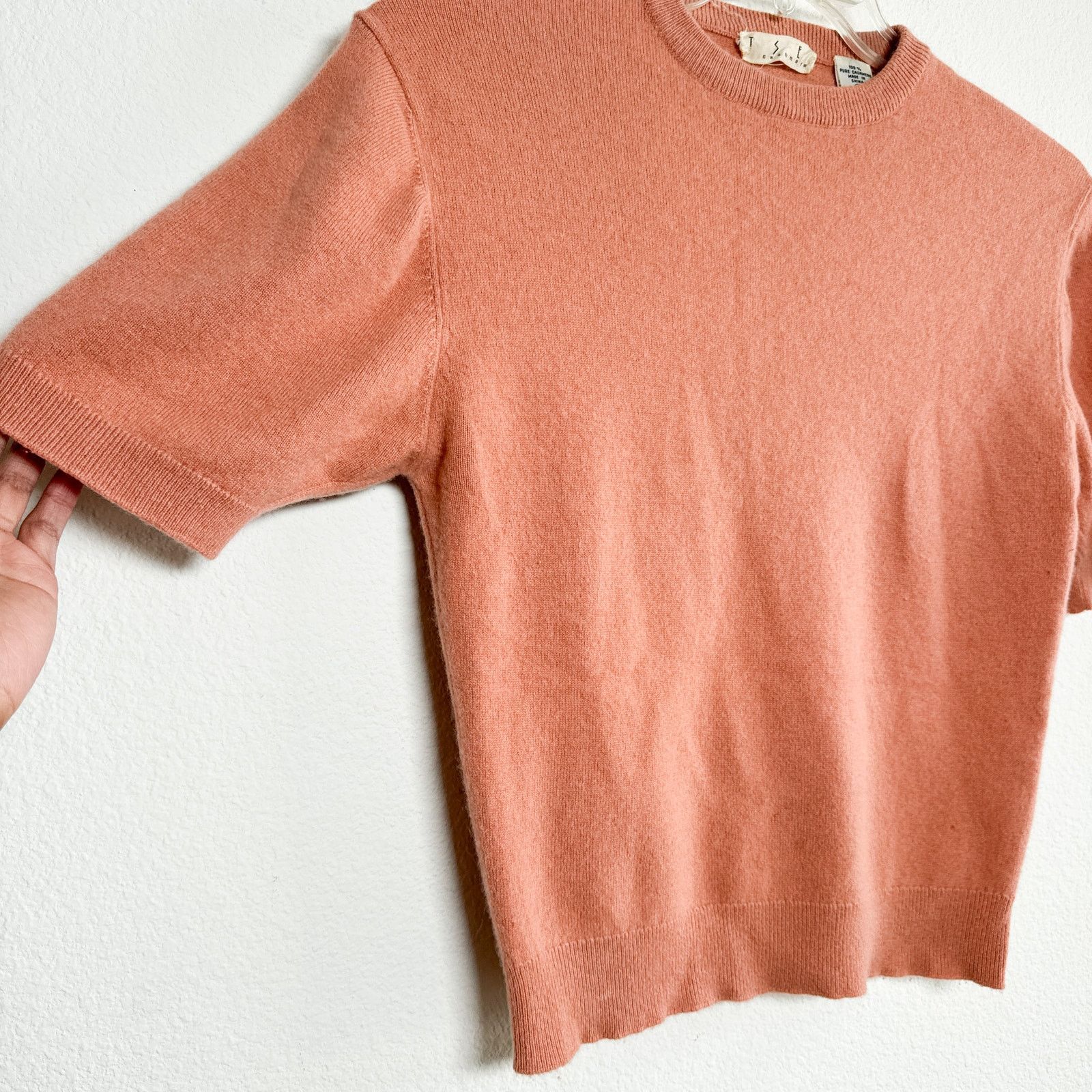 Vintage Vintage ISE 100% Cashmere Sweater Medium Rose Coral Pink Top Size M / US 6-8 / IT 42-44 - 3 Thumbnail