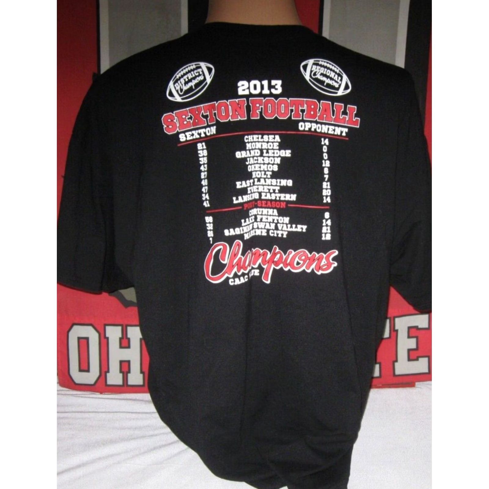 Gildan J-DUBBS Big Reds Football SEXTON High School T-Shirt Mens 3XL Black Cotton Gildan Crew Neck Short Sleeve Size US XXL / EU 58 / 5 - 4 Thumbnail
