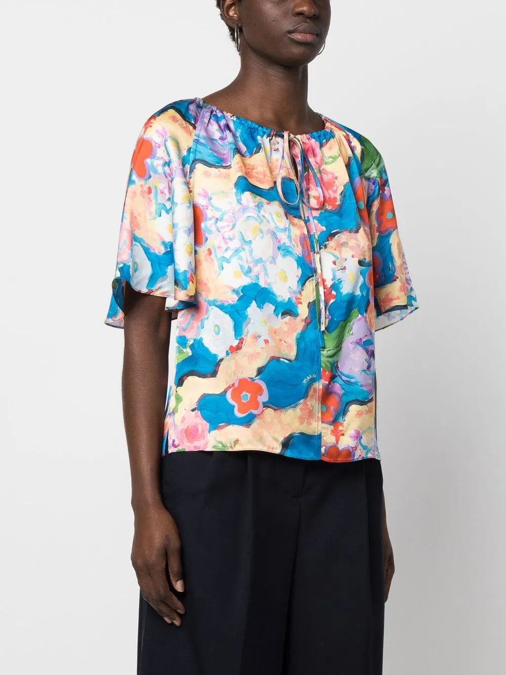 Marni o1y1125 Blouse in Multicolor Size M / US 6-8 / IT 42-44 - 3 Thumbnail