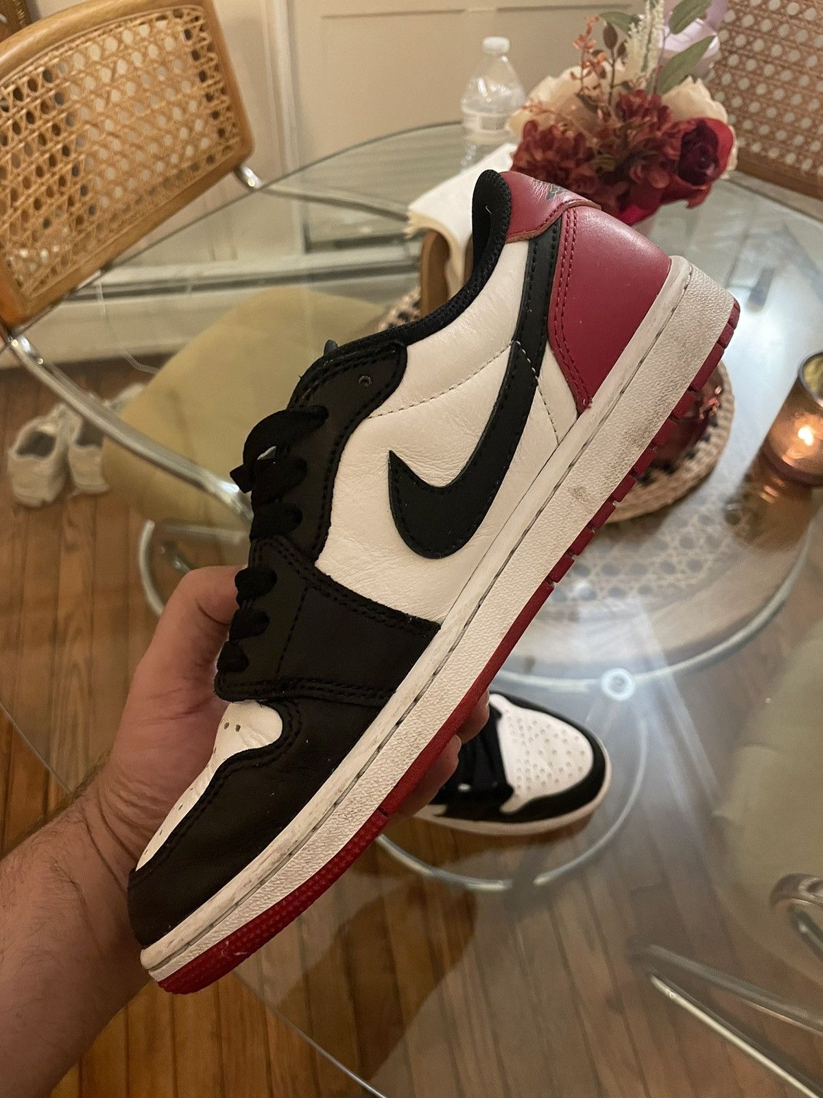 Jordan Brand Air Jordan 1 Black Toe low Size US 7.5 / EU 40-41 - 3 Thumbnail