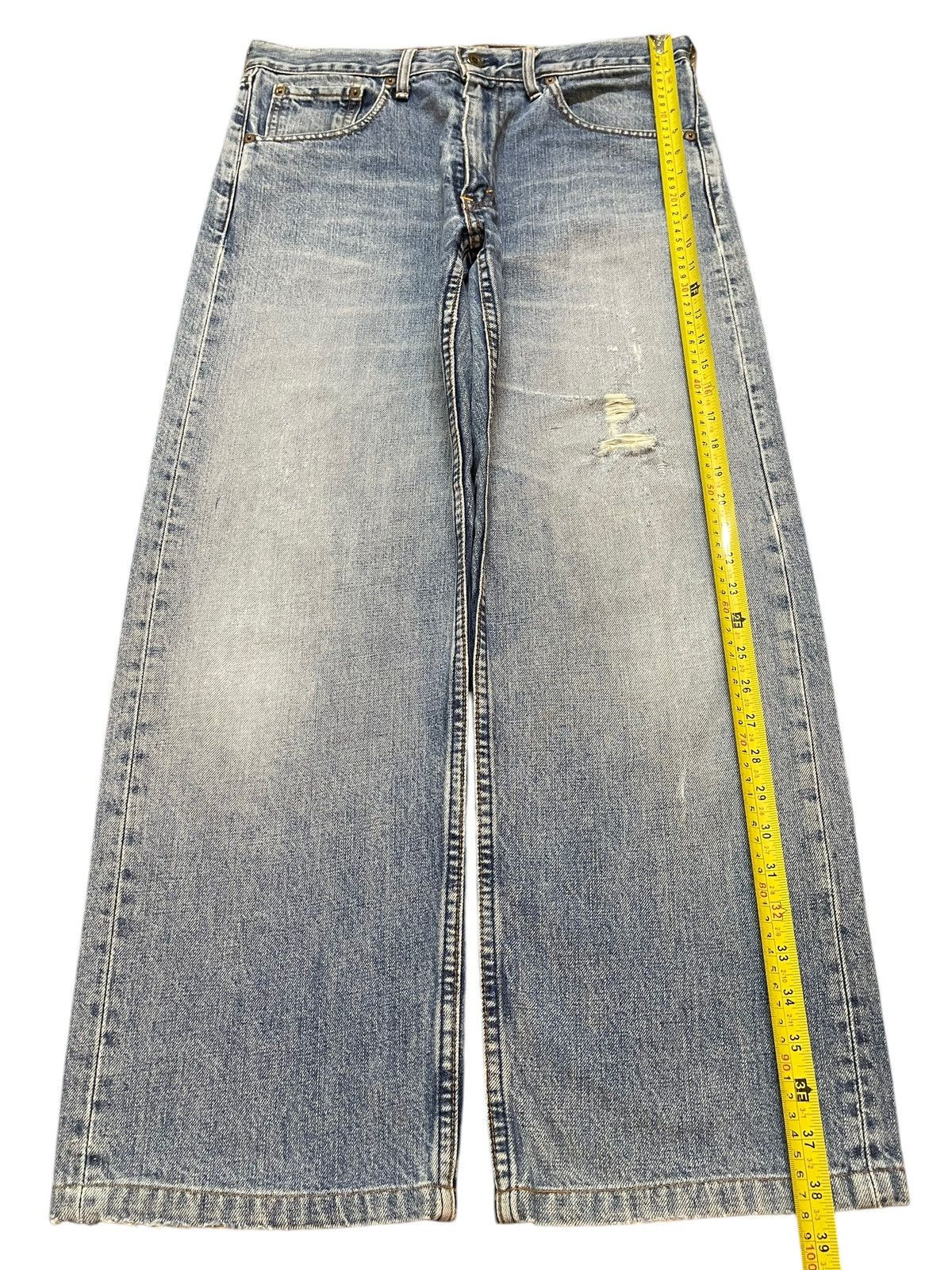 Levi's Vintage 90s Levis 503 Blue Faded Distress Style Baggy Jeans Size US 32 / EU 48 - 13 Thumbnail
