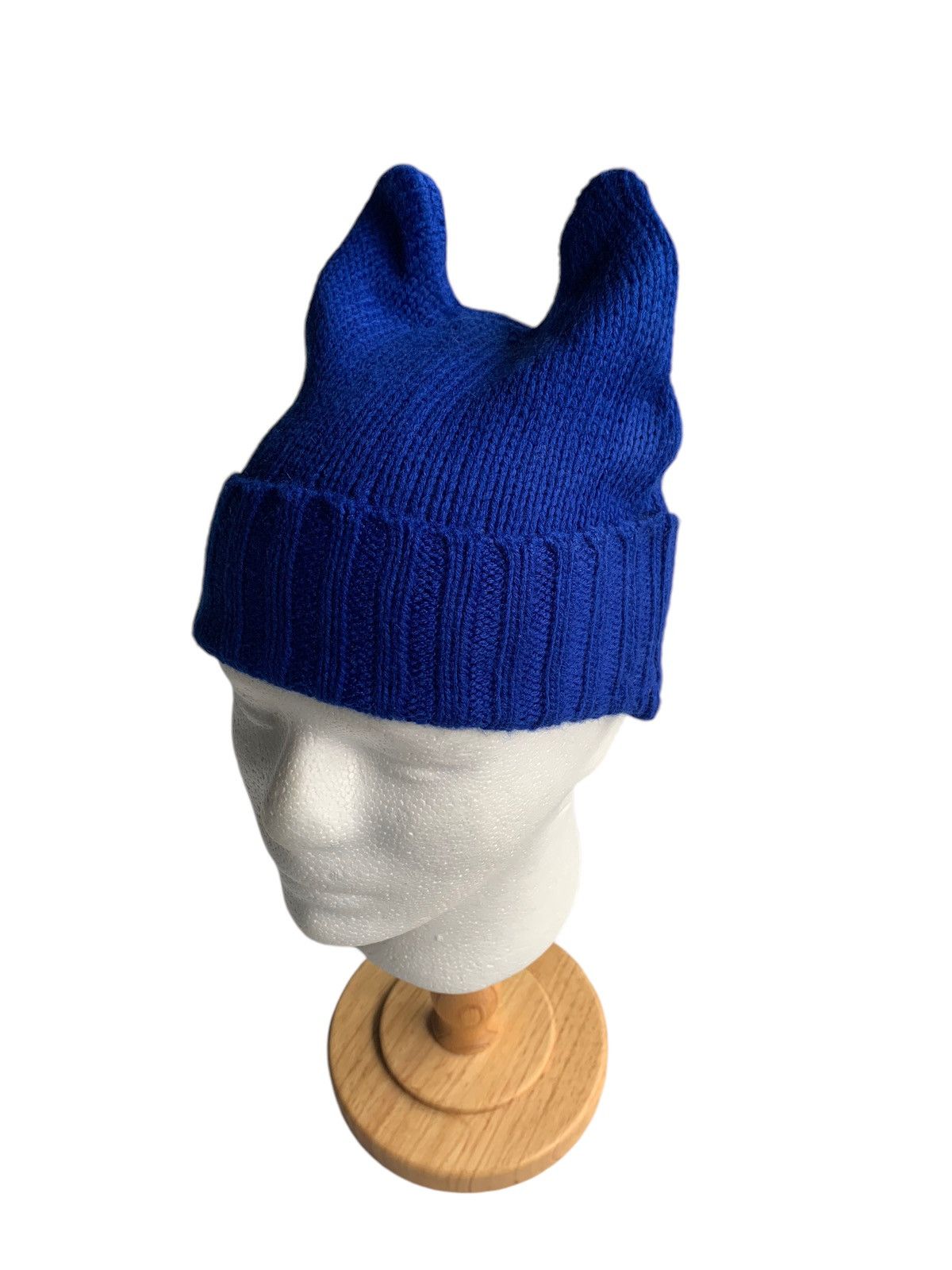 Japanese Brand × Kapital × Vintage Devil Horn Blue Japanese Rare Knit Beanie hats☠️ Size ONE SIZE - 2 Thumbnail