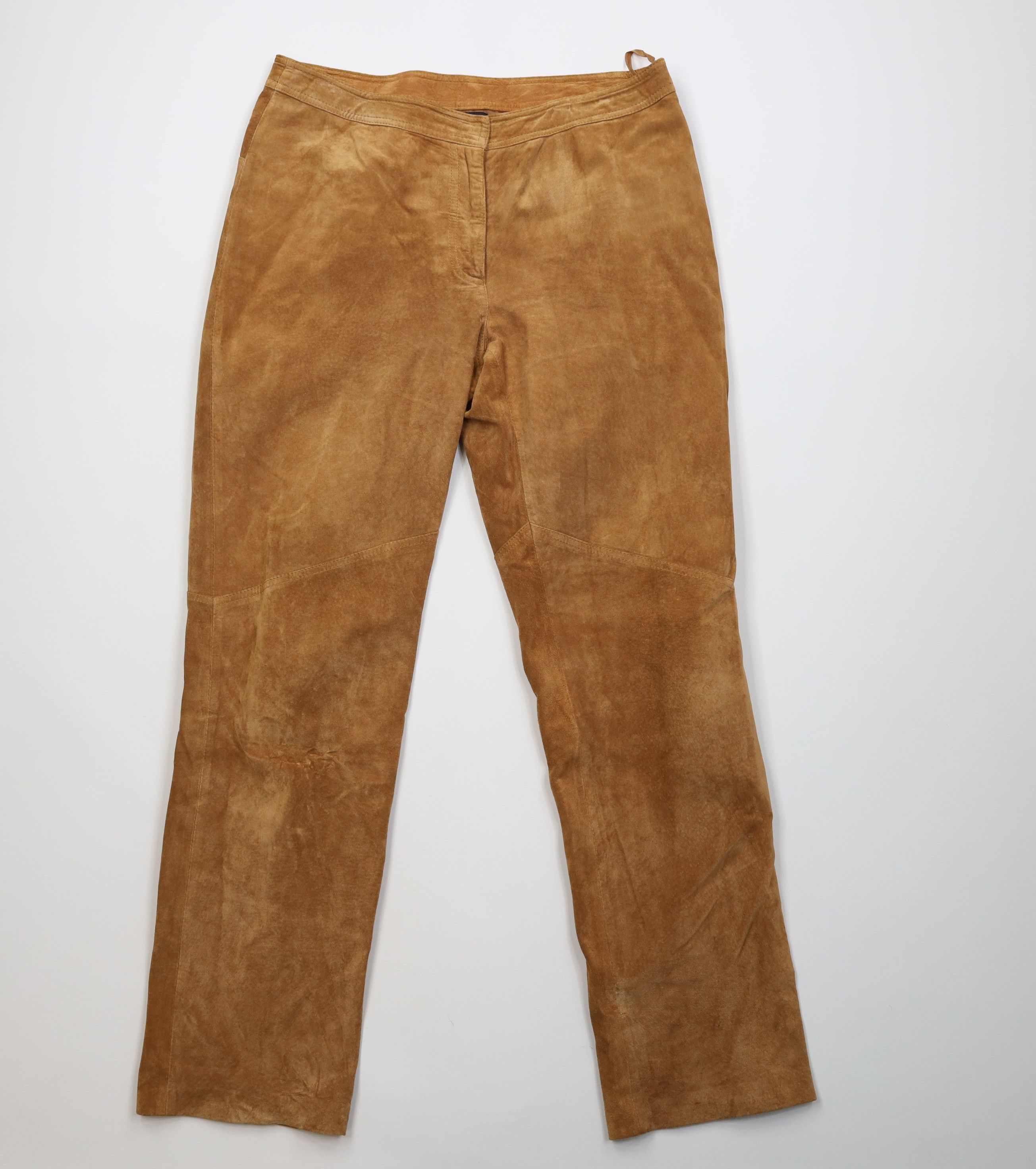 Vintage Vintage 90s Y2K Babydoll Streetwear Leather Pants Brown Size 34" / US 12 / IT 48 - 1 Thumbnail