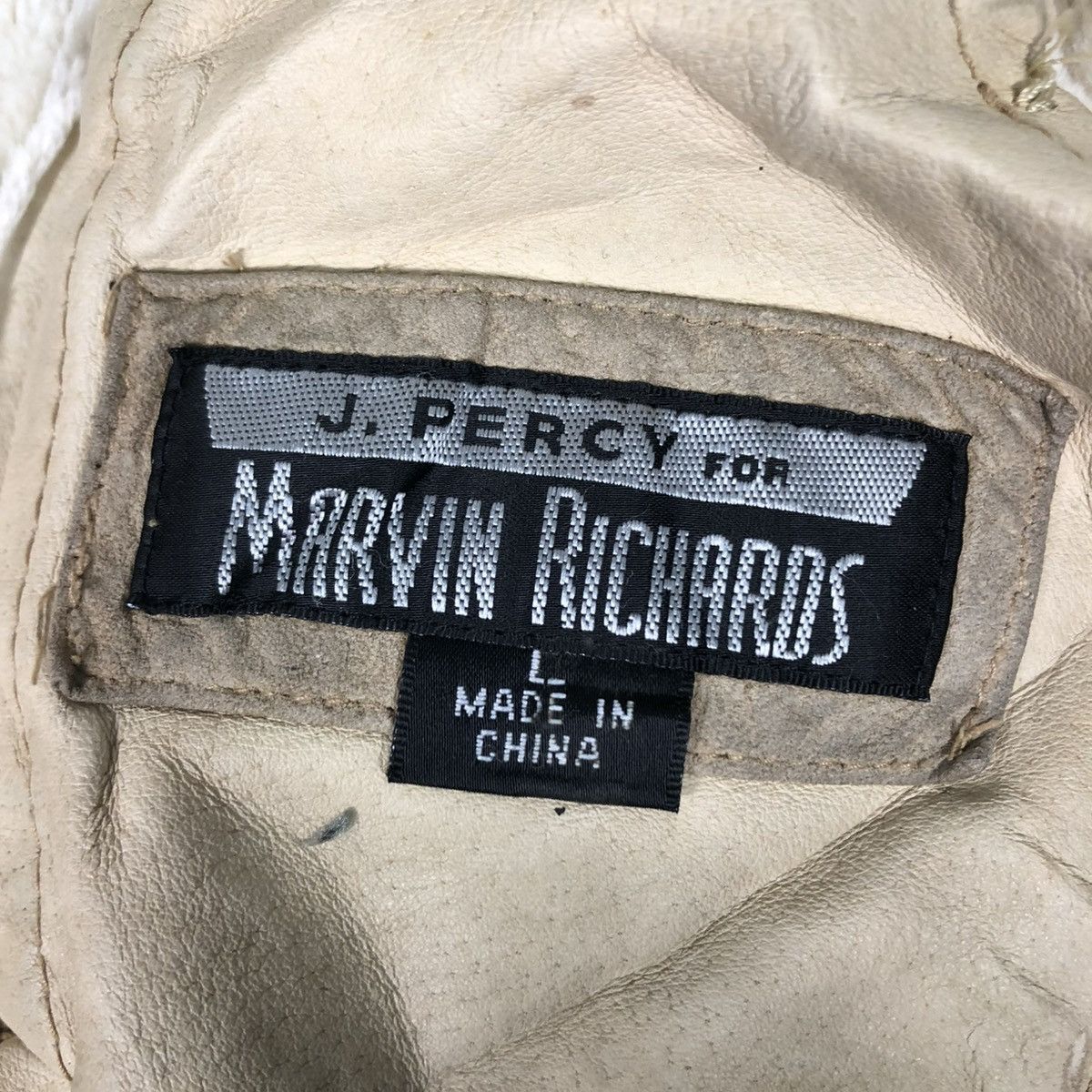 Vintage 🔥VINTAGE BIKER LEATHER JACKET MARVIN RICHARDS BLANKET HOODIE Size L / US 10 / IT 46 - 22 Thumbnail