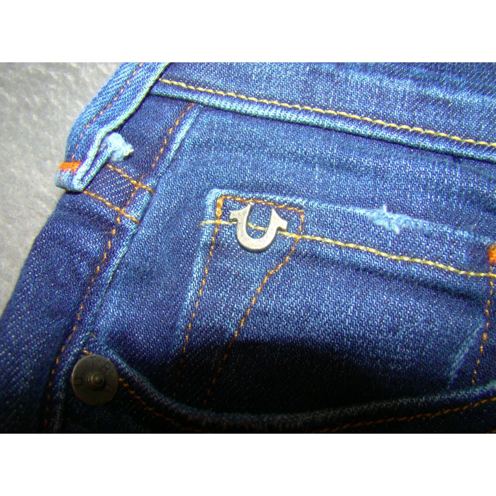 True Religion NWT True Religion Womens Jeans Halle Mid-Rise Super-Skinny 25 Blue Denim Cotton Blend Womens Christmas Gift Mens? Size 42" / US 20 - 3 Thumbnail