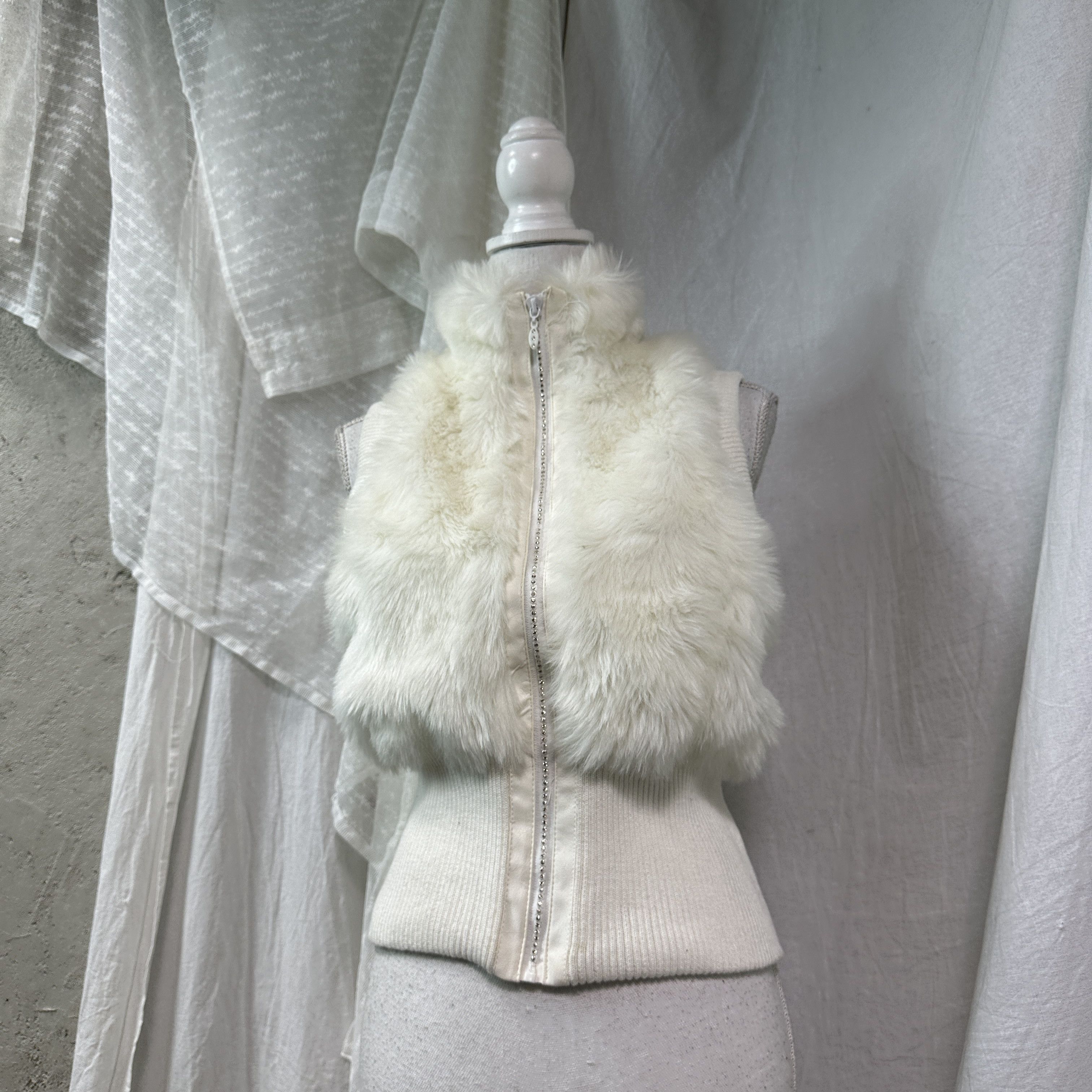 Vintage Vintage Avant Garde Outwear Faux Fur Fitted Vest Y2K Size S / US 4 / IT 40 - 5 Thumbnail