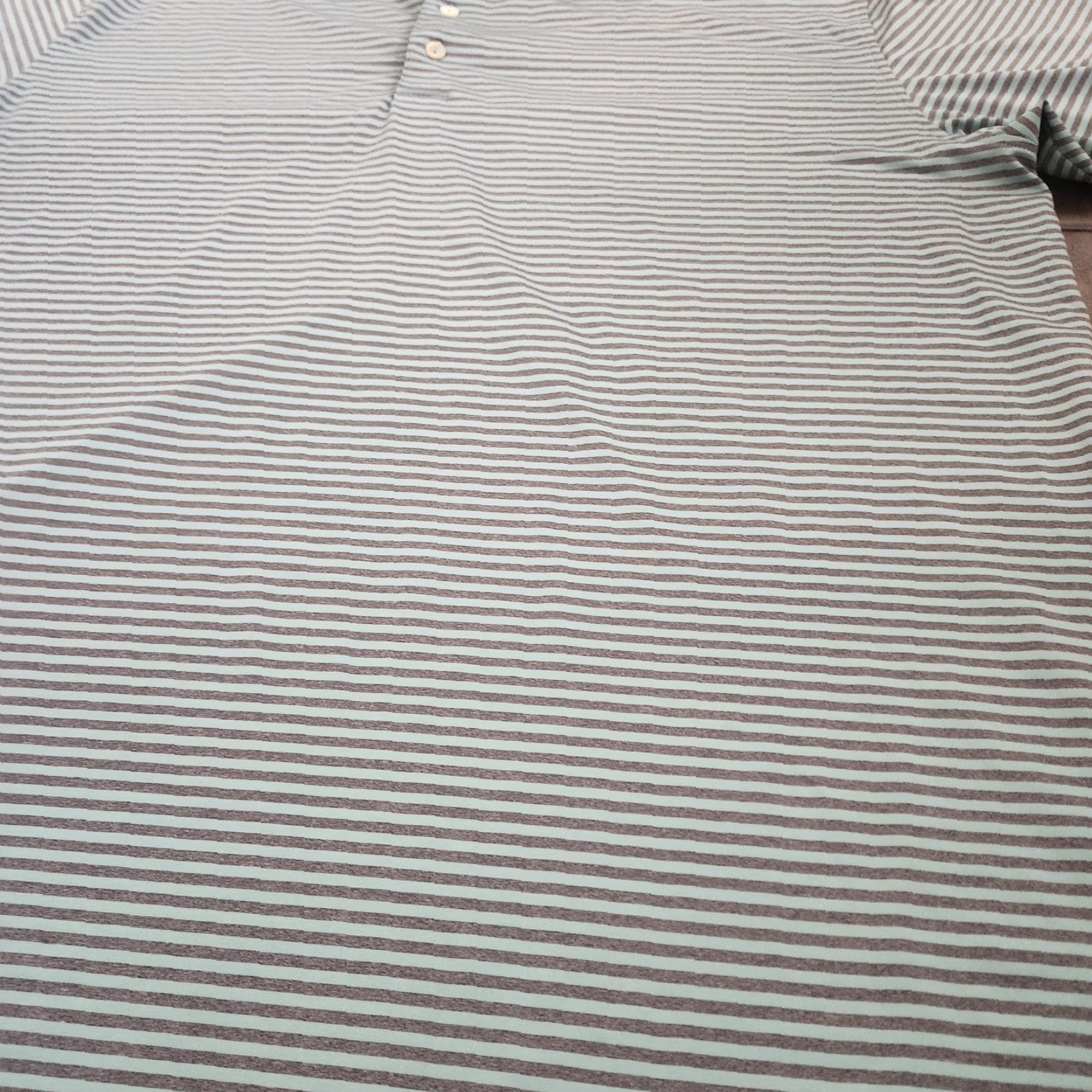 Peter Millar Peter Millar Summer Comfort Shirt Mens XL Turquoise Striped Polo Golf Atheisure Shirt Size US XL / EU 56 / 4 - 7 Thumbnail
