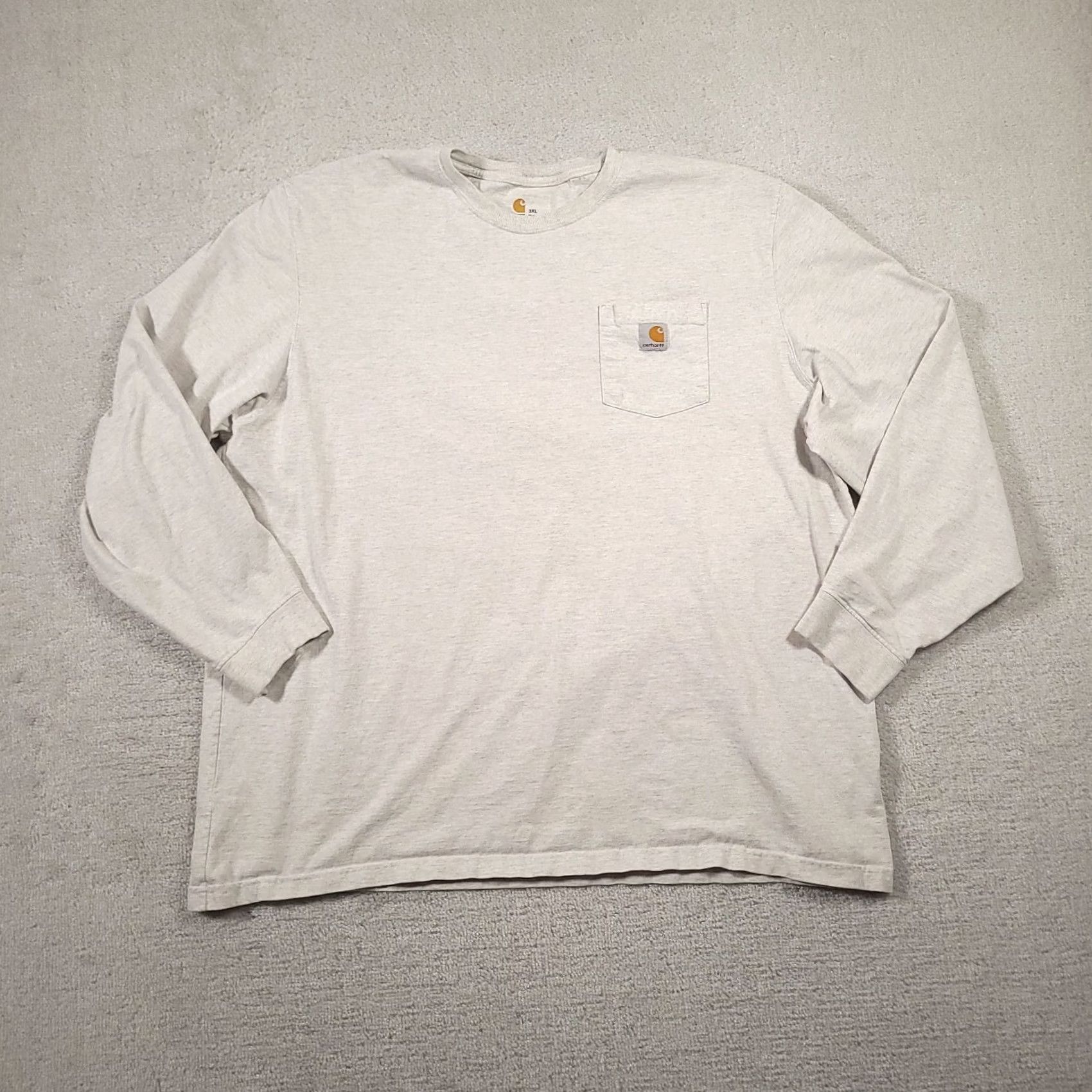 Carhartt VINTAGE Carhartt Long Sleeve Workwear Pocket T Shirt Mens 3XL Gray Grunge Size US XXL / EU 58 / 5 - 2 Thumbnail