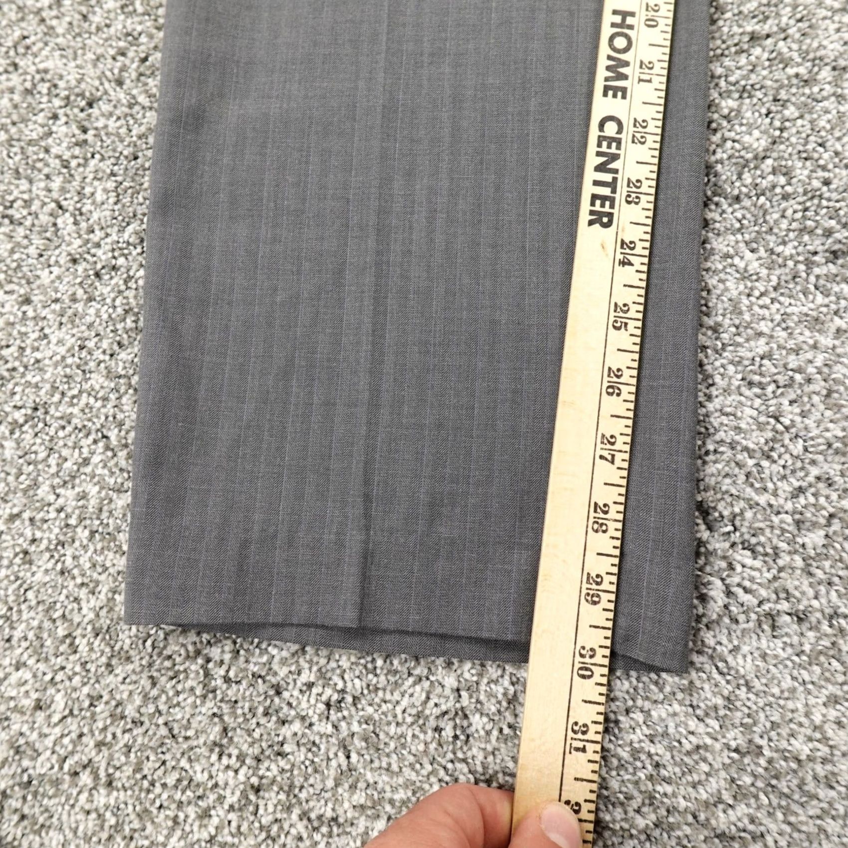 Calvin Klein Calvin Klein Pants Mens 36X30 Gray Chino Trouser Straight Career Office Stretch Size US 36 / EU 52 - 3 Thumbnail