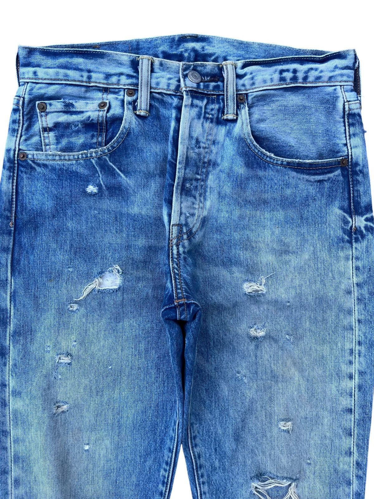 Levi's × Levi's Vintage Clothing Vintage Levi’s 501 Buttonfly Distressed Straight Leg Jeans Size US 29 - 3 Thumbnail