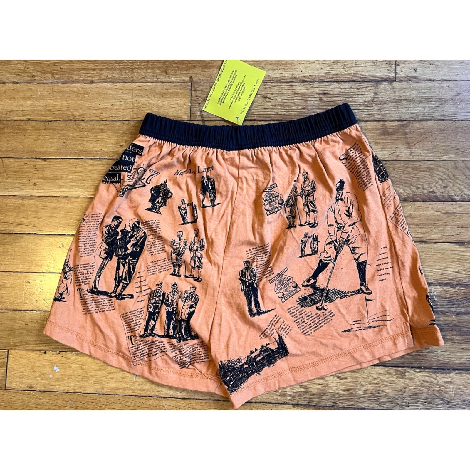 Gloverall VINTAGE Golf All Over Print Boxer Shorts Men’s M Orange 1990 Size US 31 - 8 Thumbnail