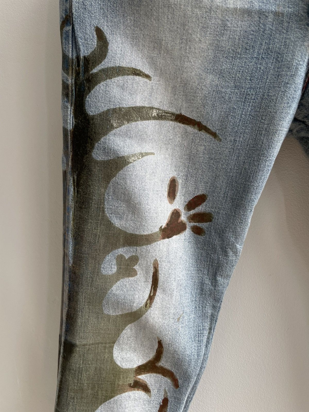 Miss Sixty Vintage Miss Sixty Rare Y2K Floral Print Skinny Denim Jeans Size 28" / US 6 / IT 42 - 6 Thumbnail
