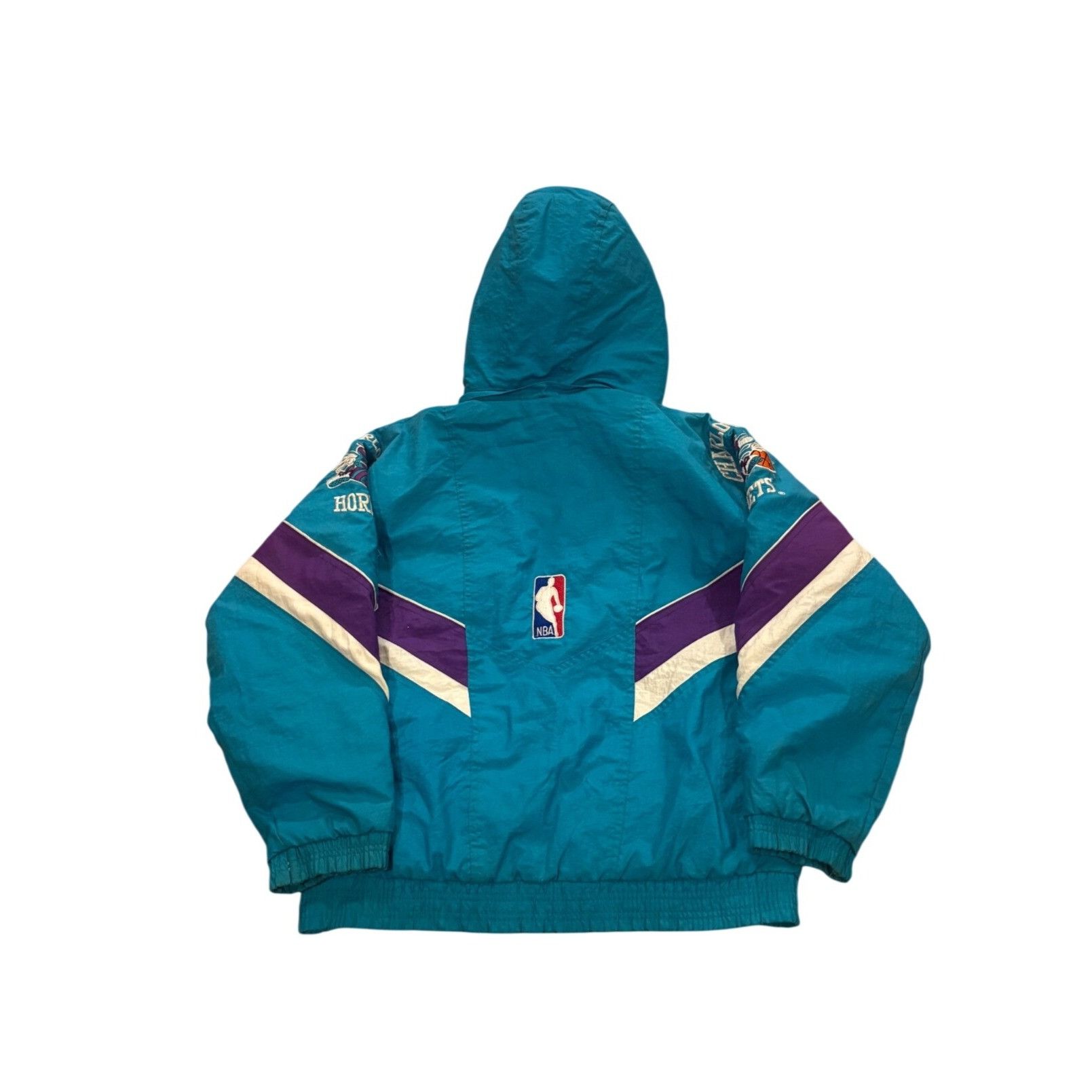 Starter Vintage 90s Starter Charlotte Hornets NBA Full Zip Hooded Pu Size L / US 10 / IT 46 - 2 Thumbnail