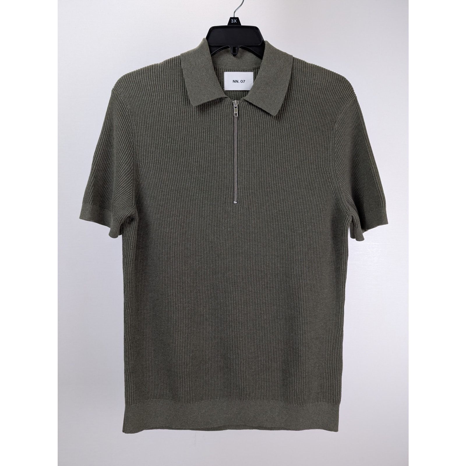 NN07 o1rshd1 CC20 Zipper Polo Shirt in Green Size US M / EU 48-50 / 2 - 5 Thumbnail