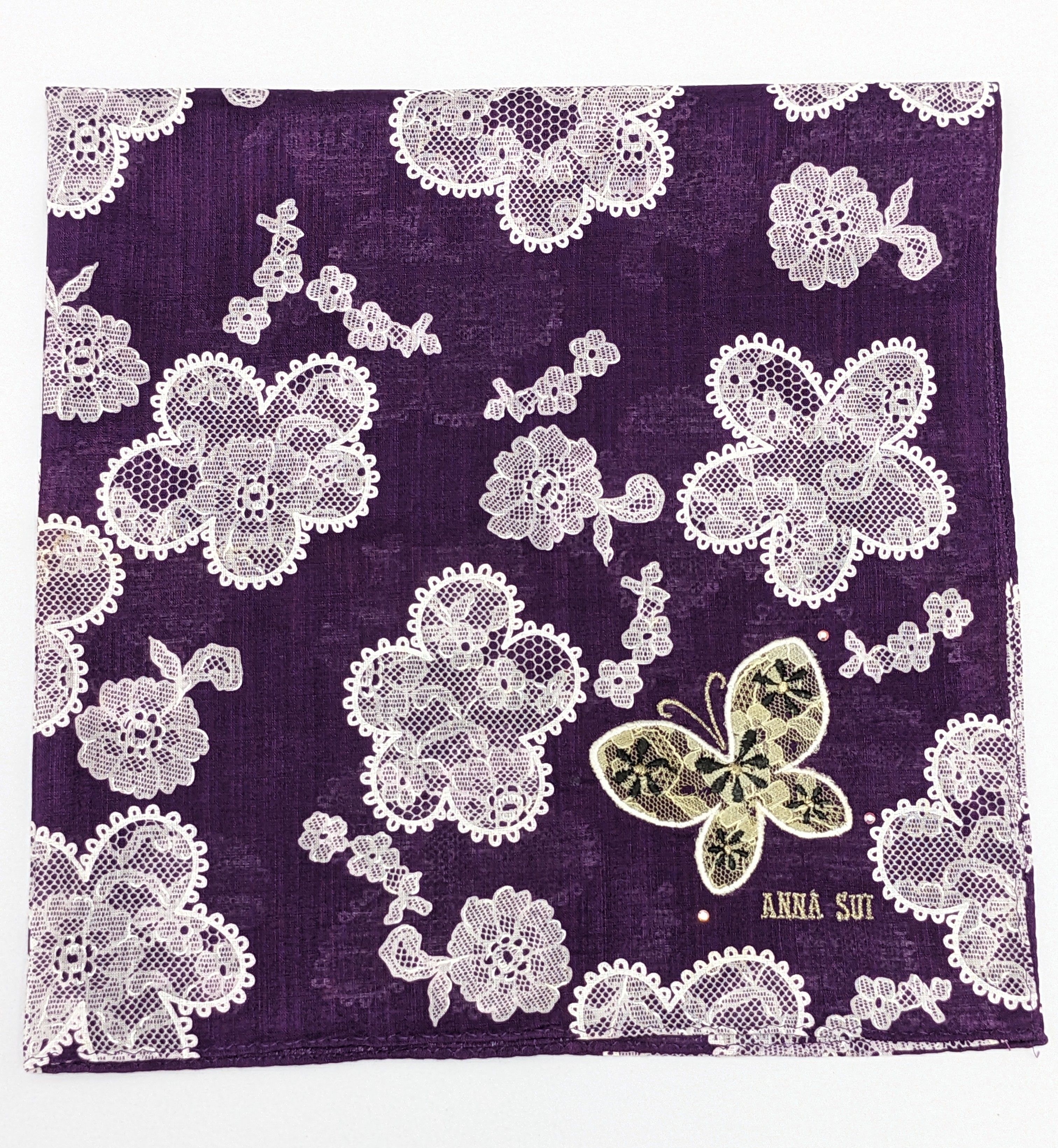 Anna Sui ANNA SUI SIGNATURE LACE BUTTERFLY HANDKERCHIEF Size ONE SIZE - 1 Thumbnail