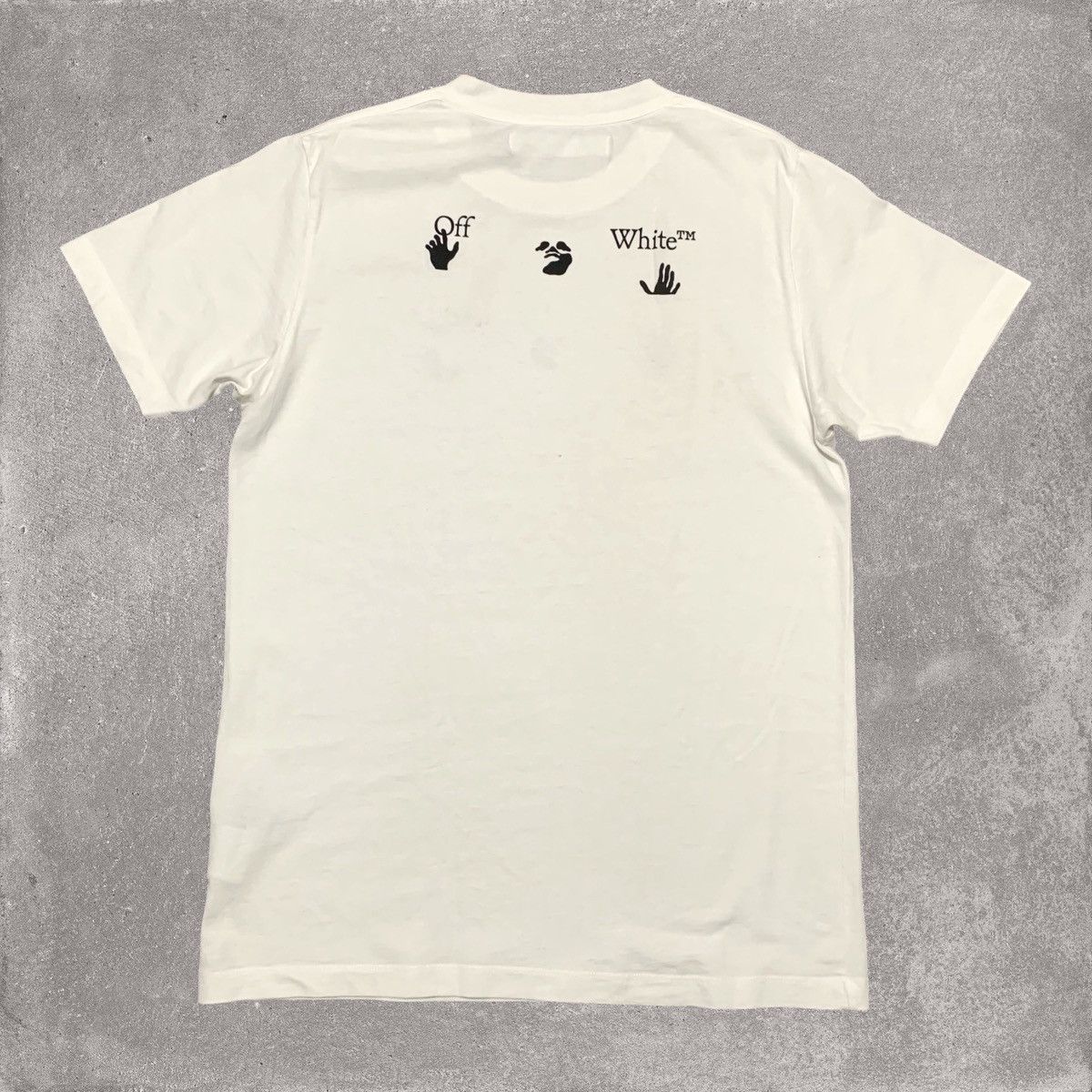 Off-White Off White Medium Hand Logo White Tee Virgil Abloh Size US M / EU 48-50 / 2 - 2 Thumbnail