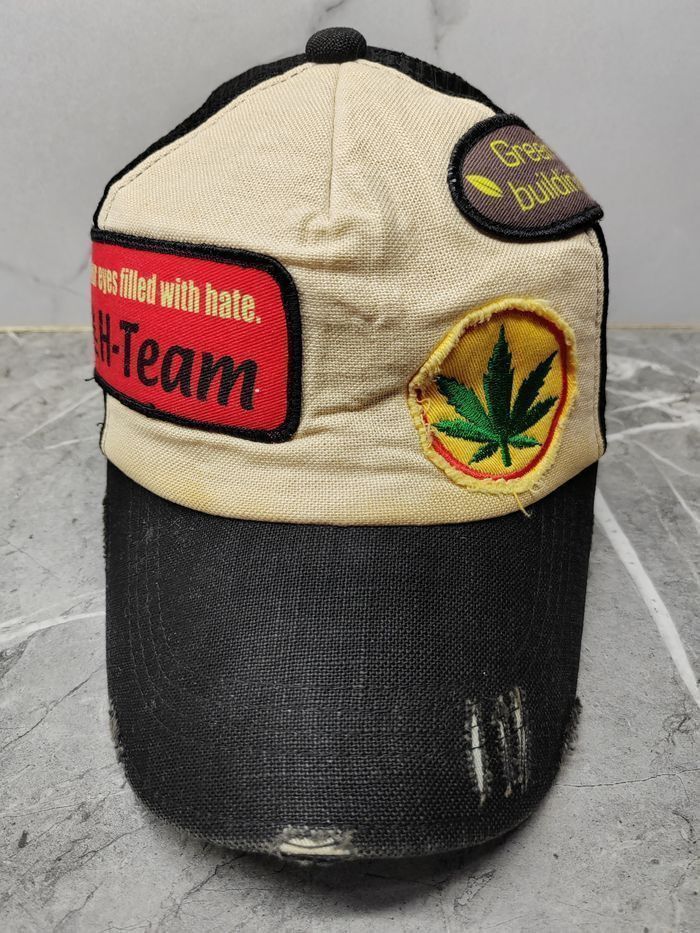 Vintage Vintage Marijuana Distressed Style Trucker Hat Cap Size ONE SIZE - 2 Thumbnail