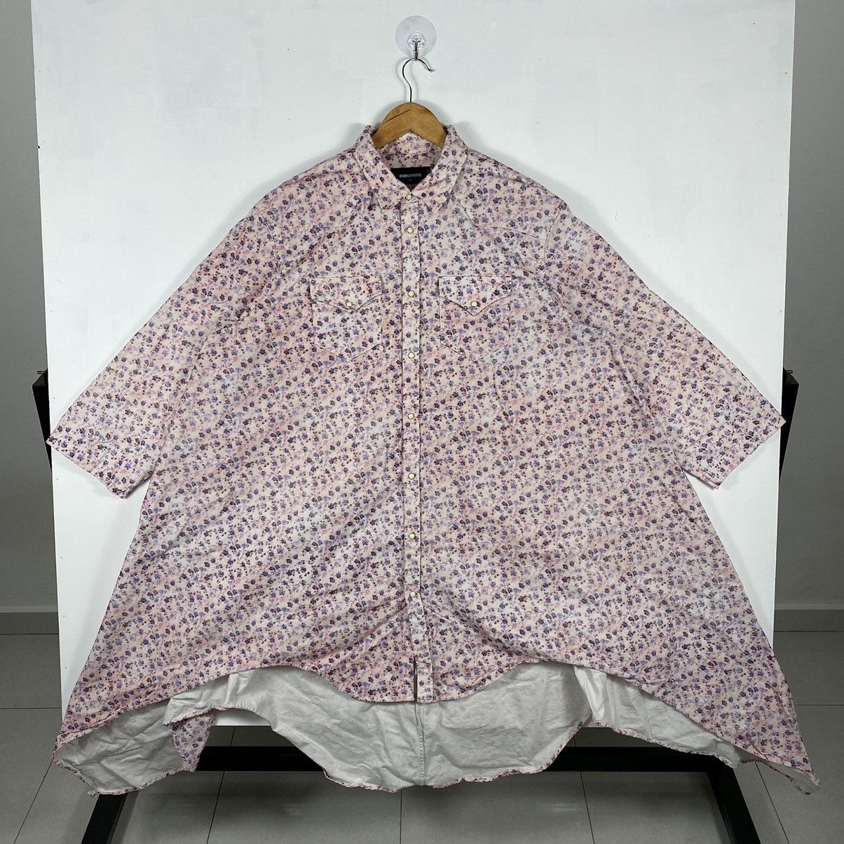 Dsquared2 A/W 2017 DSQUARED2 FLOWER FLORAL PATTERN WESTERN LONG SHIRT Size US L / EU 52-54 / 3 - 4 Thumbnail