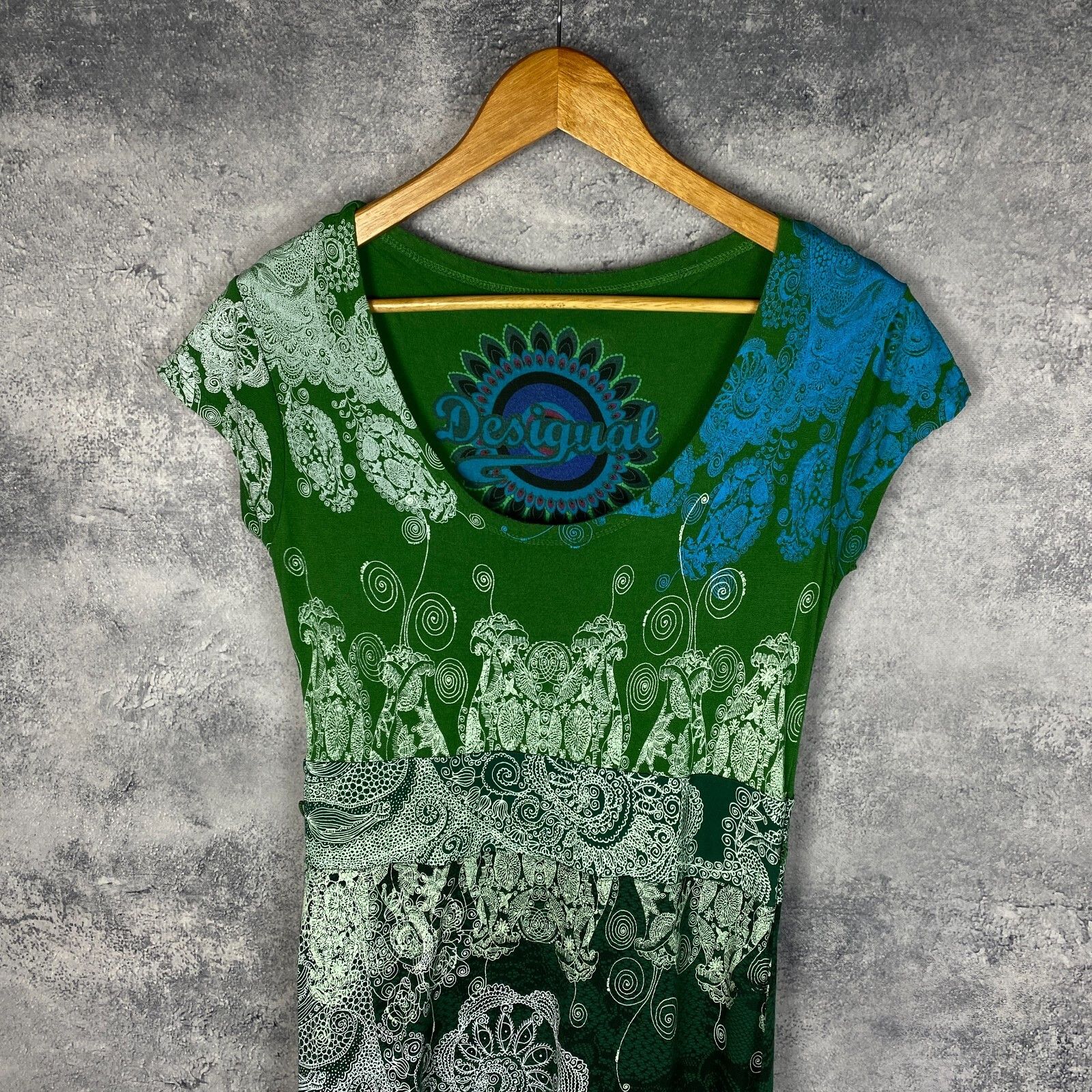 Desigual Desigual Dress Women's Size L Multicolor Short Sleeve ` Size L / US 10 / IT 46 - 2 Thumbnail