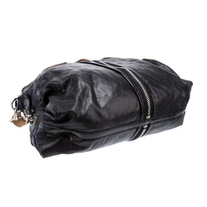 Cynthia Rowley ⭐Cynthia Rowley Shoulder Bag Bicolor Black Tan Leather Zippe Size ONE SIZE - 4 Thumbnail