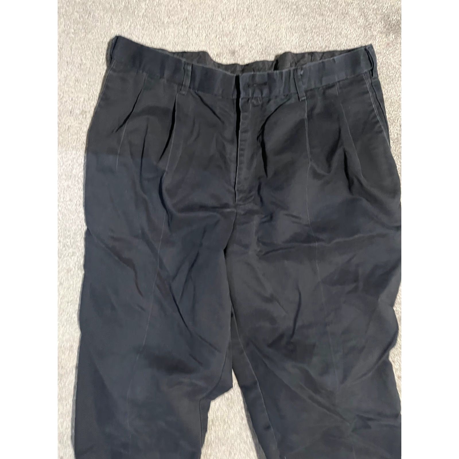 Dockers Dockers Pants Men's 38x32 Relaxed Fit Black Chino Pleated 90s Army Apple Style Distress Dockers D4 Size US 38 / EU 54 - 2 Thumbnail