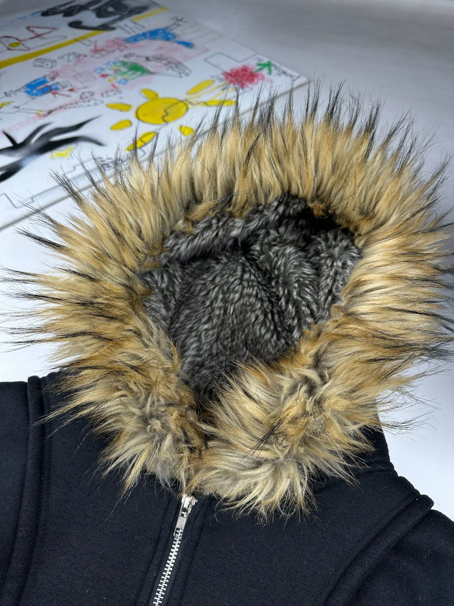 Other Fashion Design Black Zip Fur Hoodie LGB style light jacket Size S / US 4 / IT 40 - 5 Thumbnail