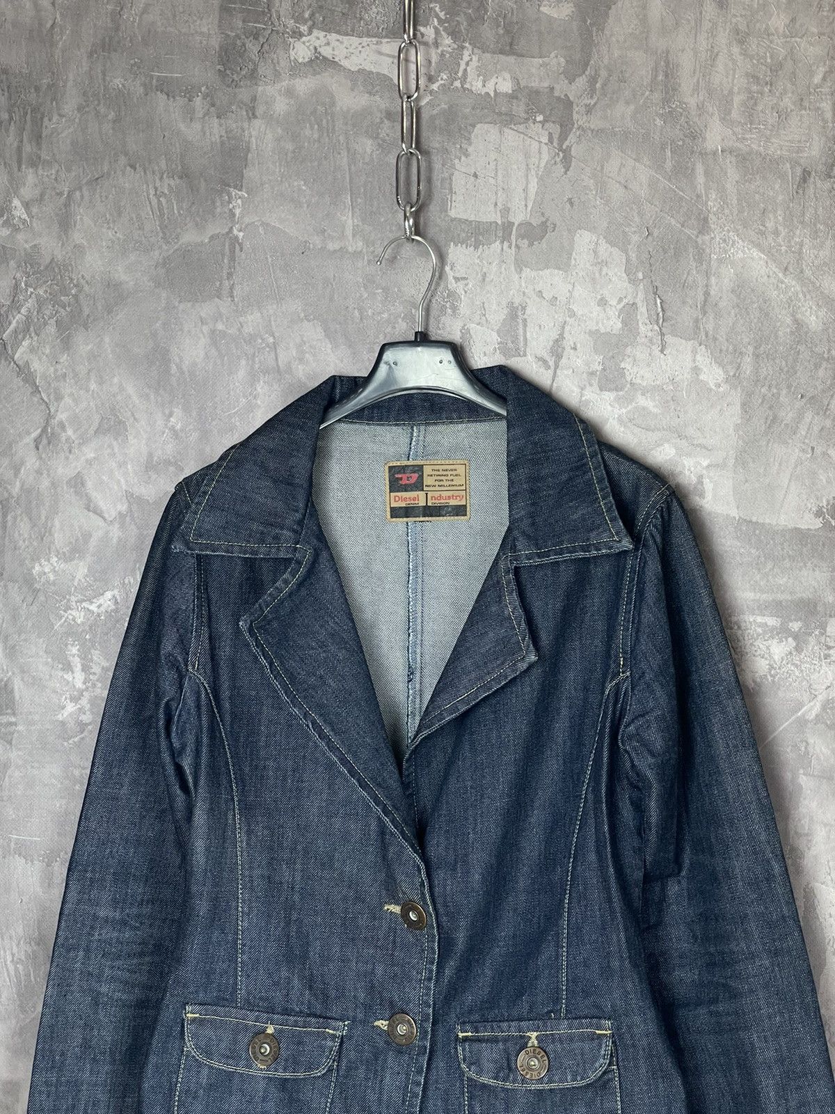 Diesel × Vintage Vintage Y2K Diesel Denim Western Cropped Distressed Jacket Size M / US 6-8 / IT 42-44 - 2 Thumbnail