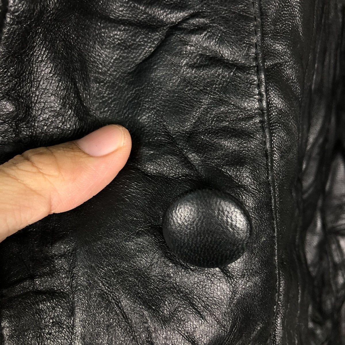 Vintage 🔥VINTAGE FLY LEATHER JACKET BONDAGE HARAJUKU MOTHER Size US M / EU 48-50 / 2 - 16 Thumbnail
