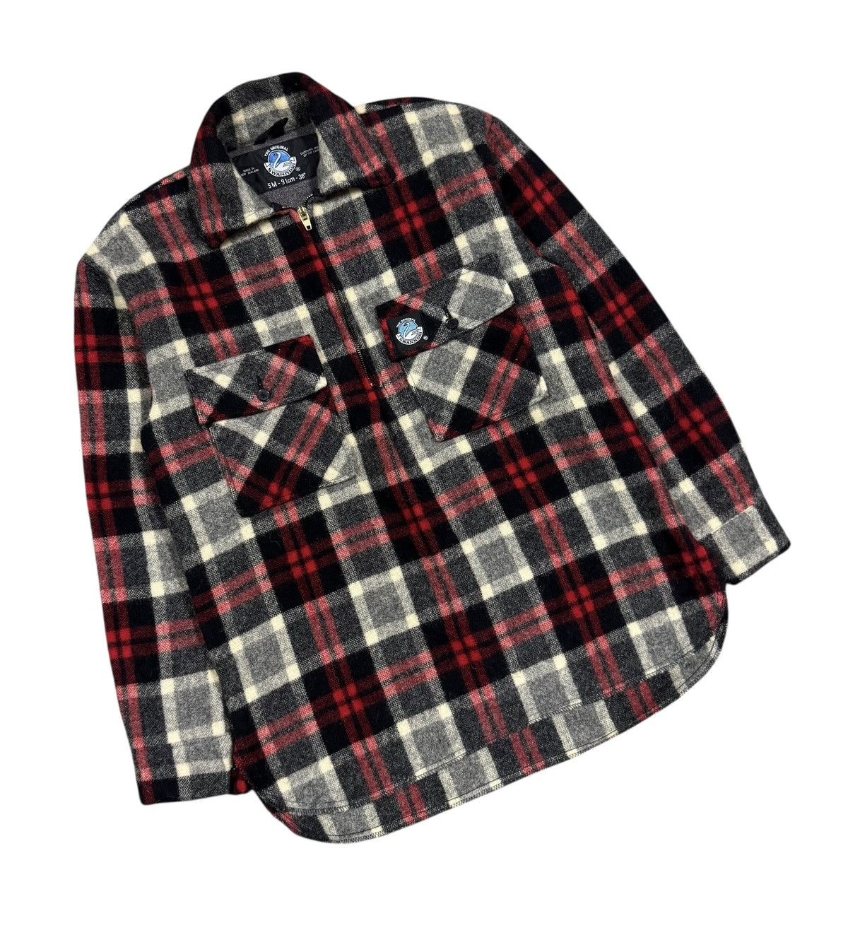Japanese Brand Swandri Tartan Half Zipper Wool Pullover Shirt Size US S / EU 44-46 / 1 - 5 Thumbnail