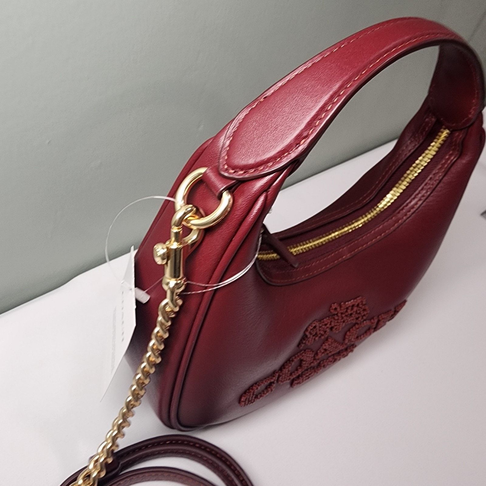 Coach Coach CCE60 Carmen Mini Crossbody Beaded Graphic DARK WINE Size ONE SIZE - 3 Thumbnail