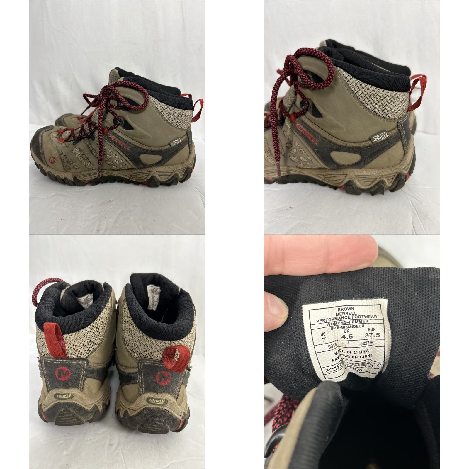 Merrell Merrell All Out Blaze Vent Mid Hiking Boots Women's 7 Brown Leather J32758 Boots Hiking Mens Womens Boys Girls Size S / US 4 / IT 40 - 8 Thumbnail