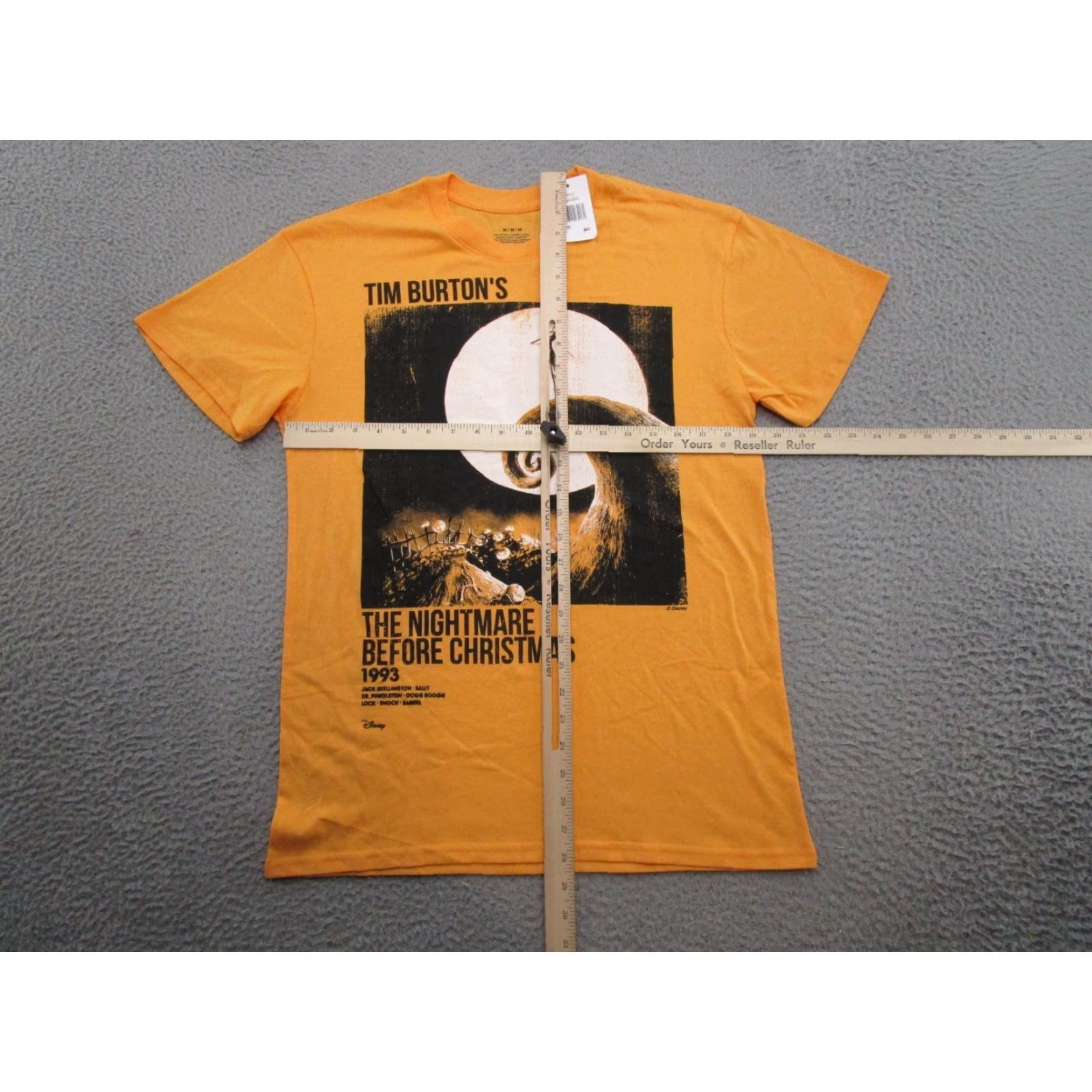 Burton Tim Burton's Nightmare Before Christmas Movie Poster Promo T-Shirt M Men Short Sleeve Multicolor Christmas New Size US M / EU 48-50 / 2 - 4 Thumbnail