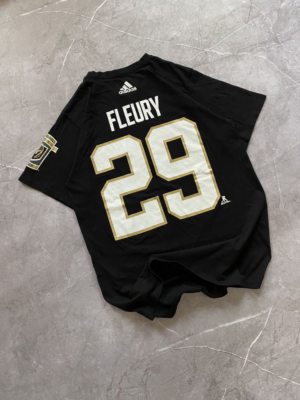 Adidas × Vintage Adidas NHL Las Vegas Golden Knights Fluery #29 T- Shirt Size US M / EU 48-50 / 2 - 4 Thumbnail