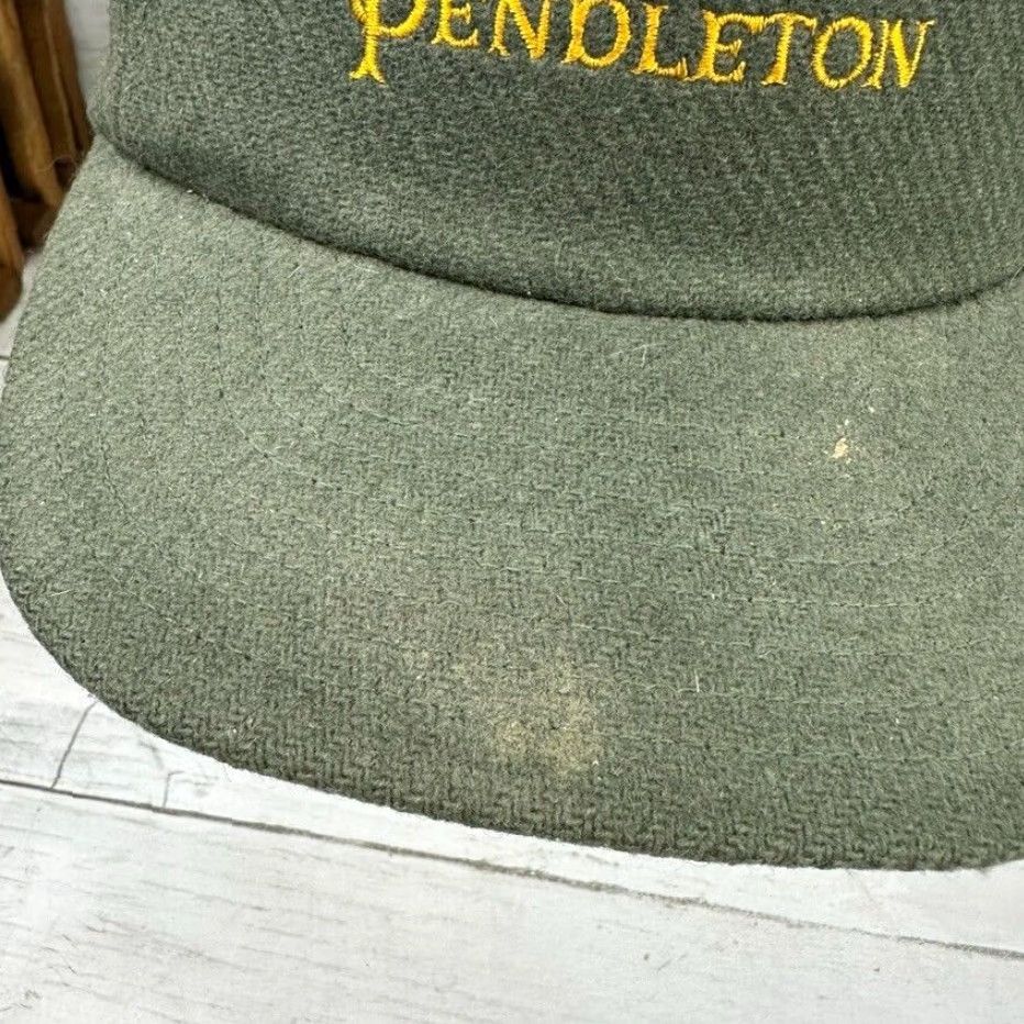 Pendleton VINTAGE Pendleton Wool Fitted Baseball Cap Men 7 1/2 Olive Green Outdoor USA Size ONE SIZE - 2 Thumbnail