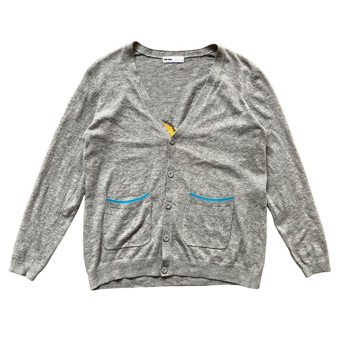 Japanese Brand × Ne-Net Vintage Ne-Net Cheese Knit Cardigan Size US M / EU 48-50 / 2 - 1 Thumbnail