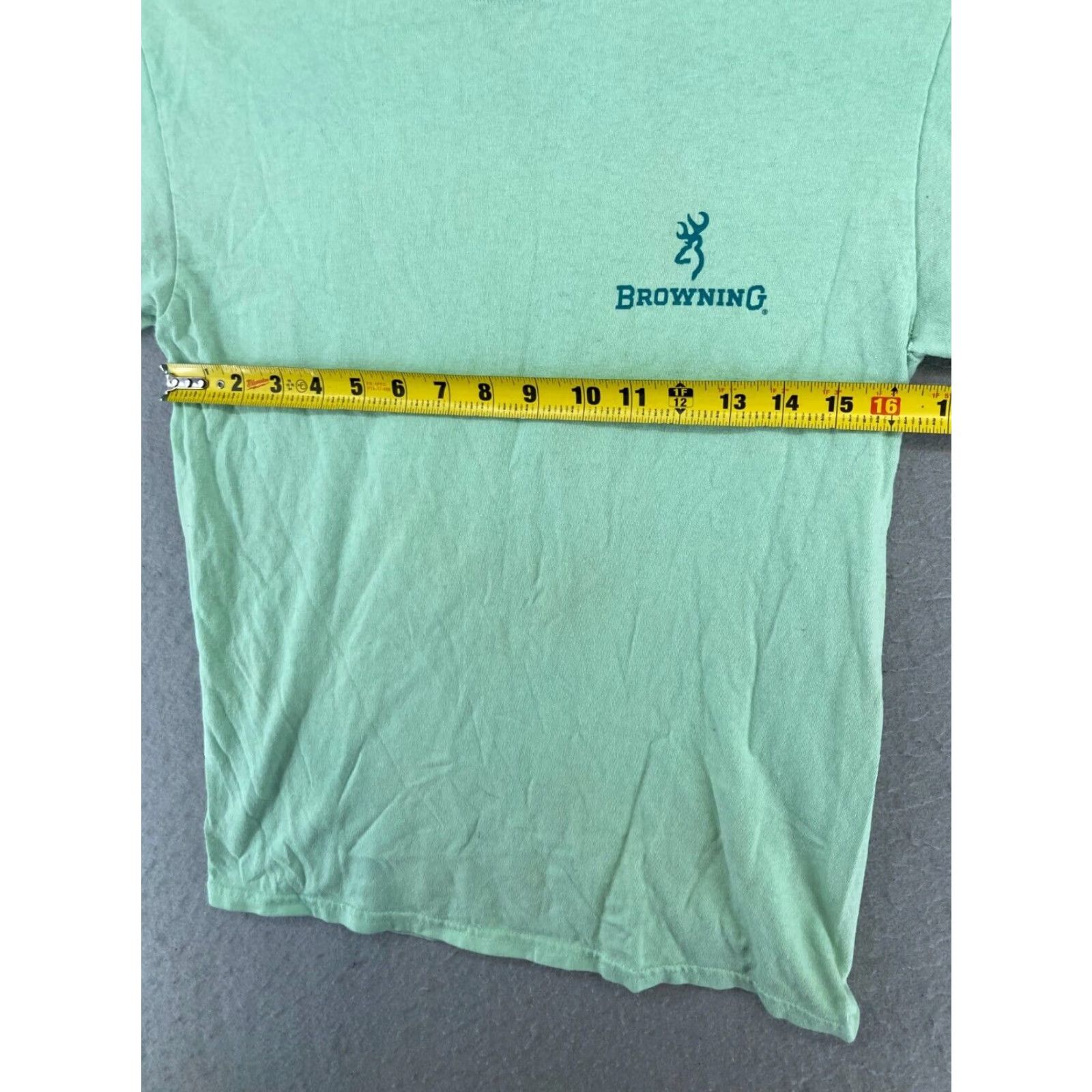 Vintage Browning Womens Shirt Small Green Outdoor Crewneck Cotton Jersey T‑Shirt - Casual, All Seasons, Regular Fit, 3/4 Sleeve? Wait. Size S / US 4 / IT 40 - 2 Thumbnail