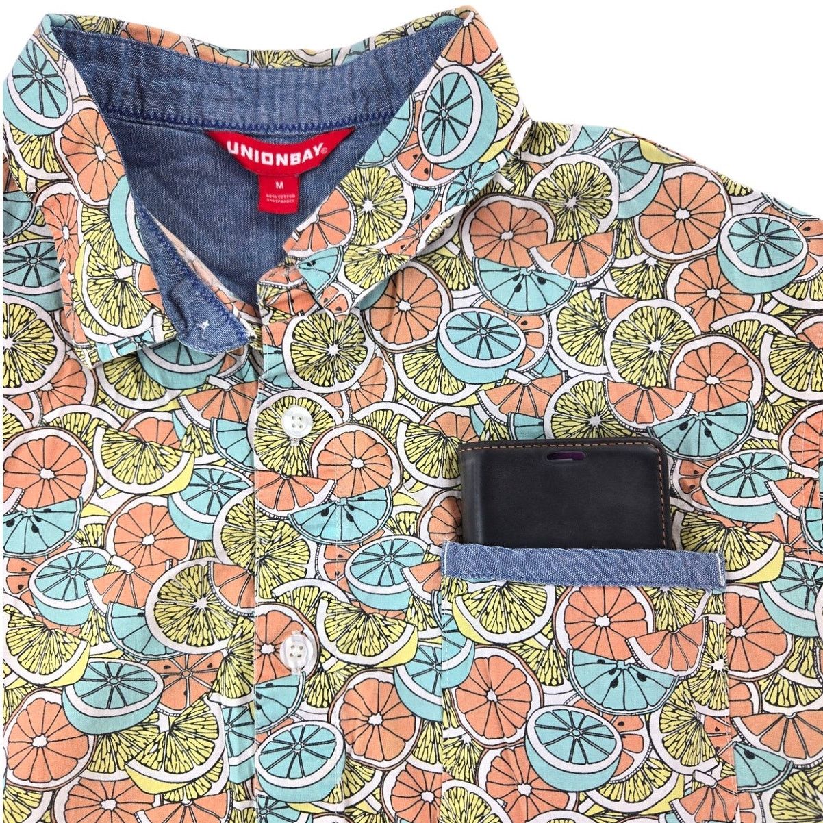 UNIONBAY Unionbay | Lemon & Lime-Short Sleeve-Button Down | Medium Size US M / EU 48-50 / 2 - 3 Thumbnail