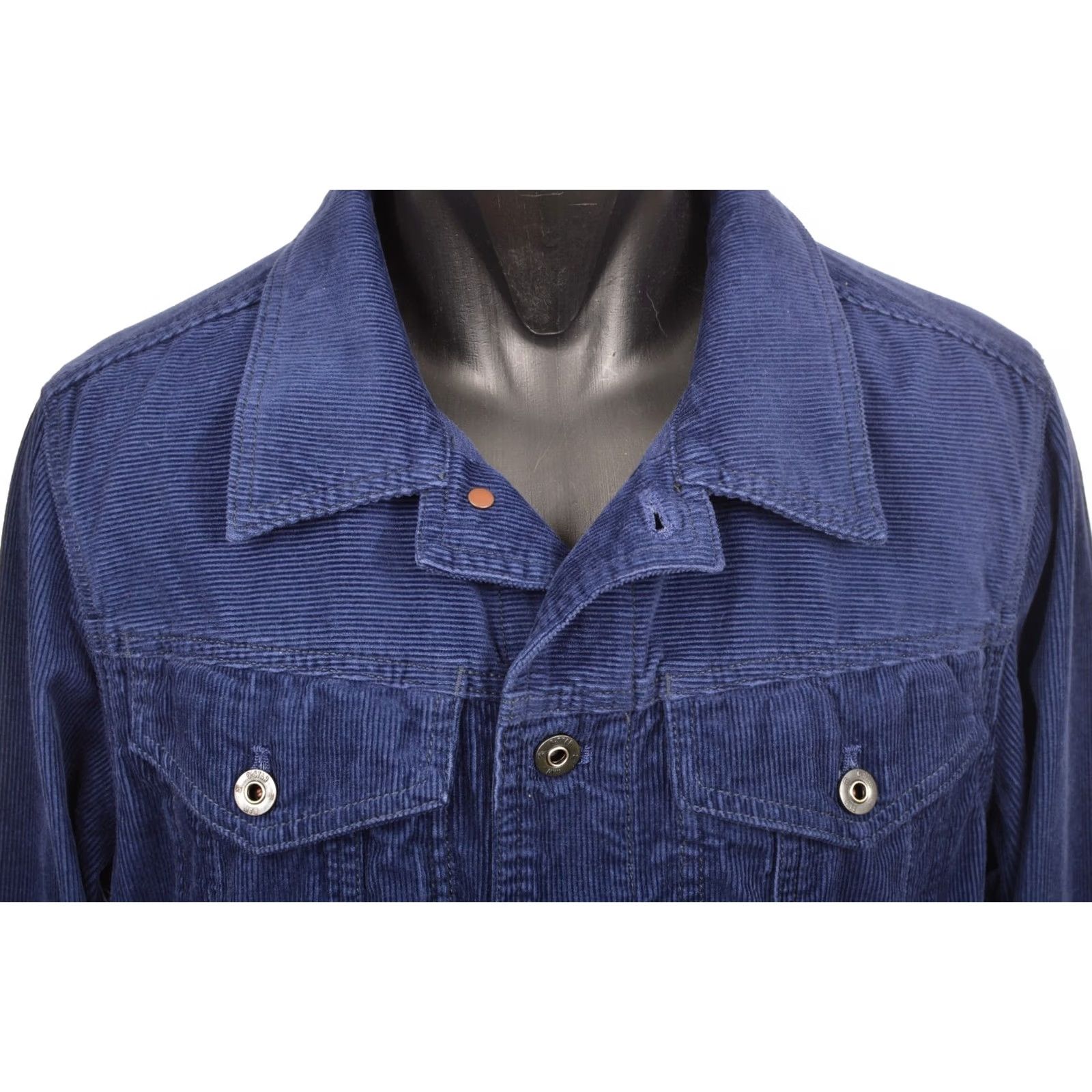 G-Star G-Star Raw D-Staq Slim Jkt Corduroy Cord Jacket DDP Size L Blue Mens Jacket Size US L / EU 52-54 / 3 - 2 Thumbnail