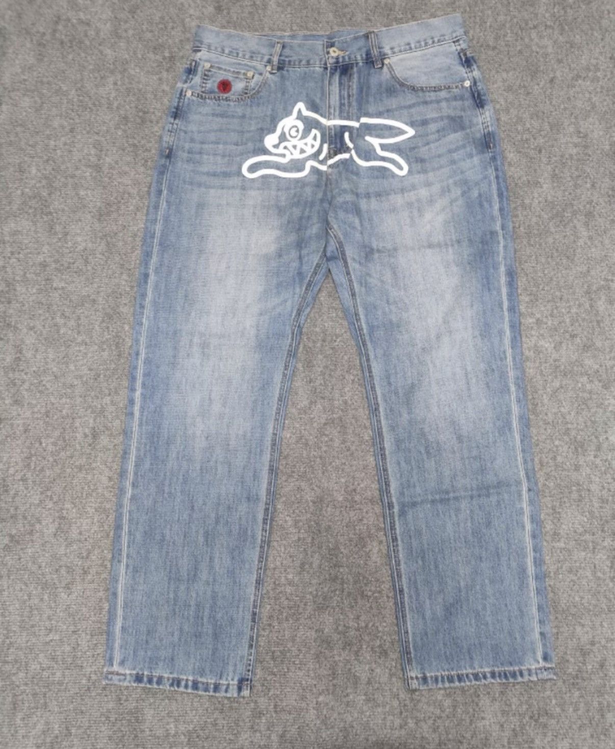 Billionaire Boys Club Billionaire Boys Club Flying Dog Print Raw Denim Jeans Size US 30 / EU 46 - 1 Thumbnail