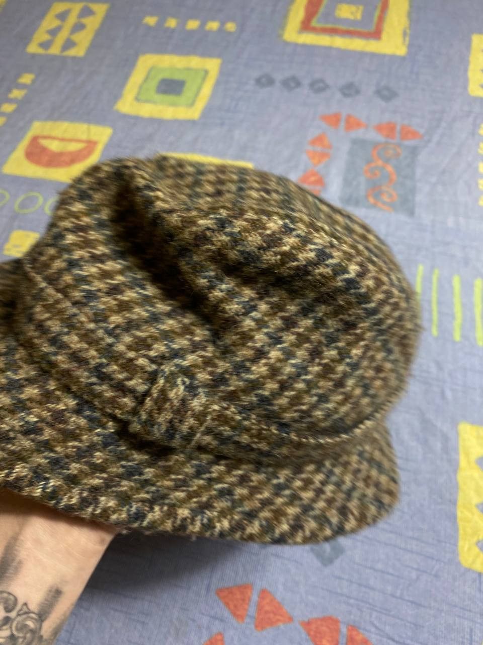 Harris Tweed × Vintage Harris Tweed cap hat Size ONE SIZE - 10 Thumbnail
