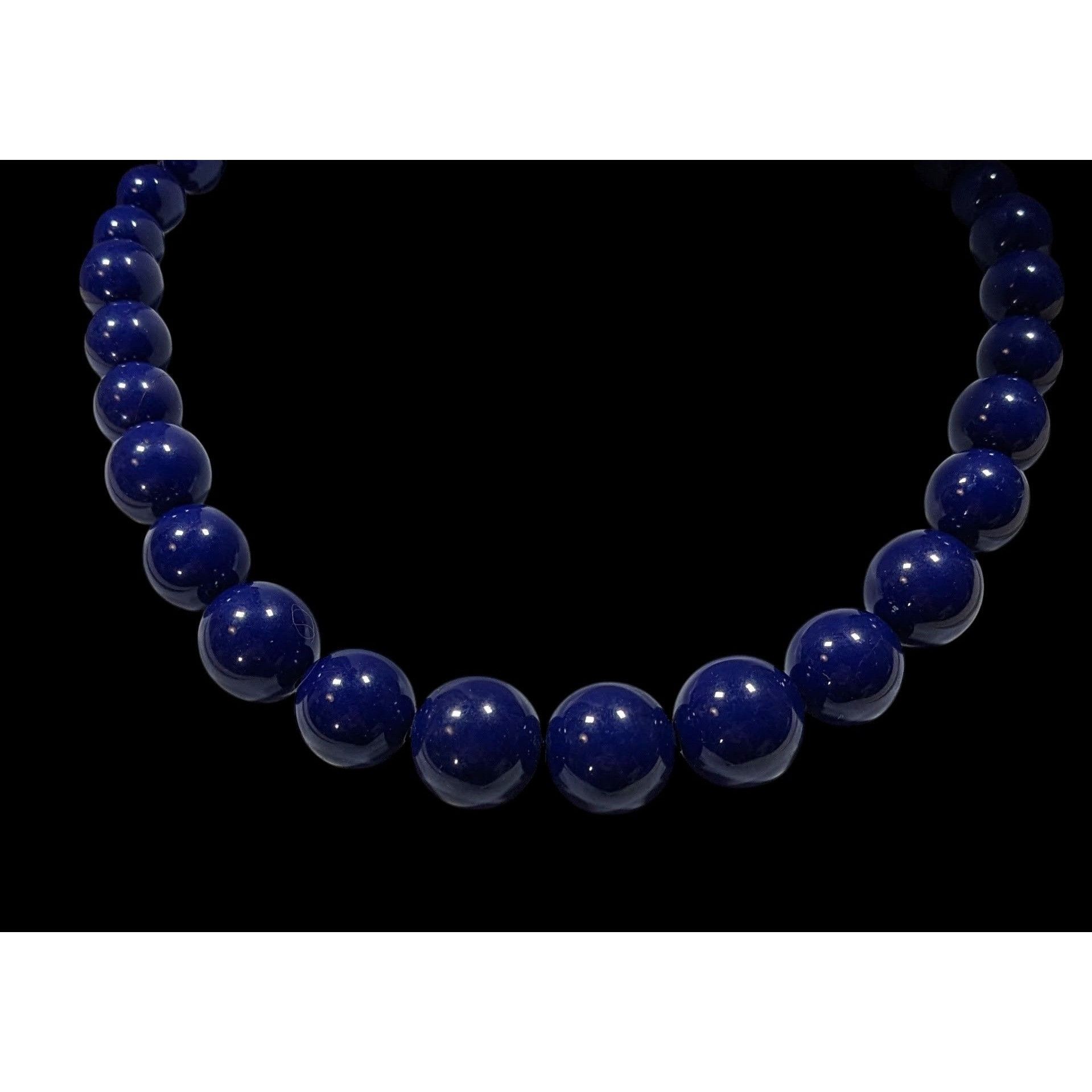 Other Retro Blue Beaded Necklace With Adjustable Chain Clasp Size ONE SIZE - 4 Thumbnail