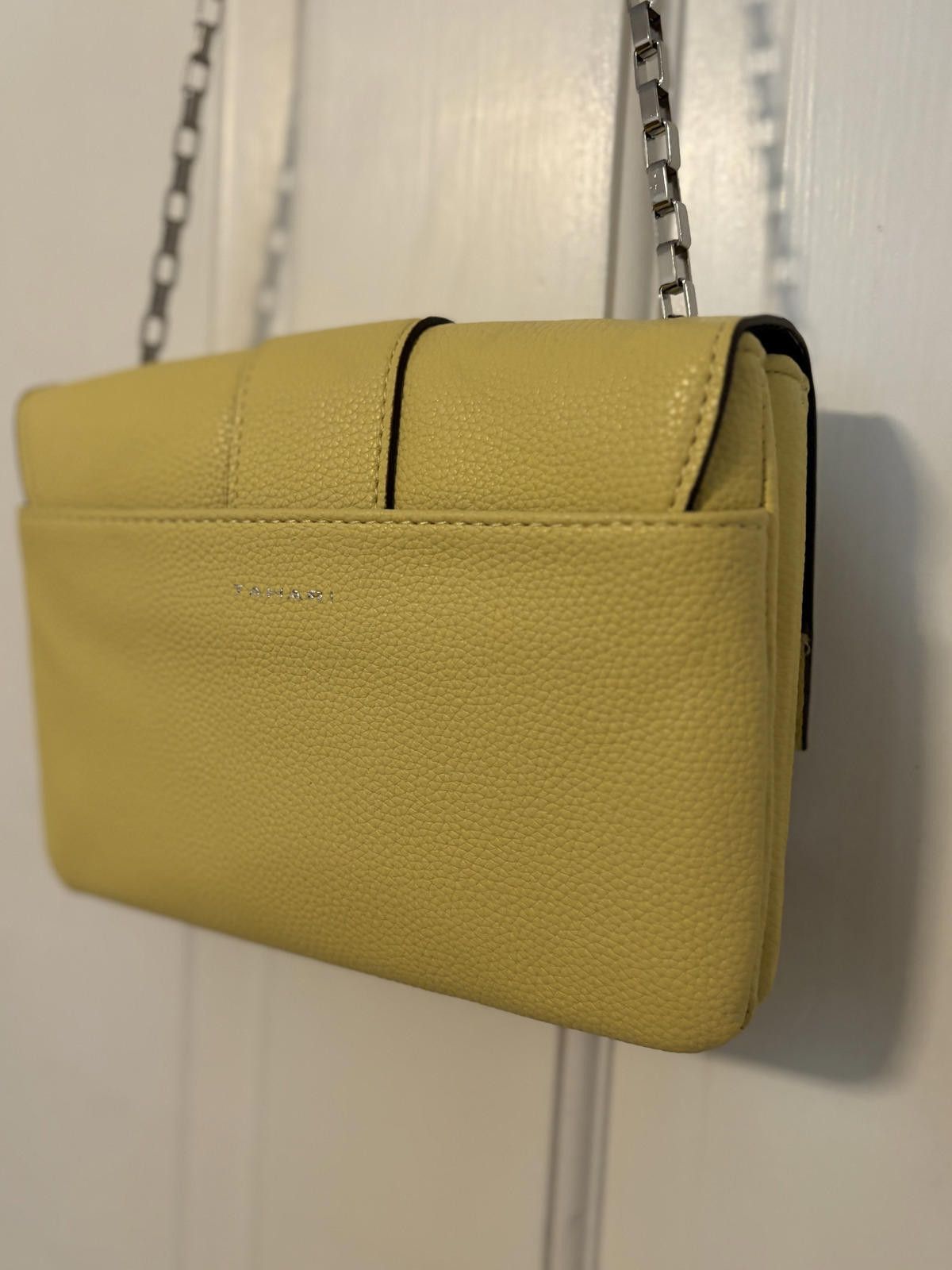 Elie Tahari NEW Tahari Yellow Women's Leather Shoulder Bag w Chain Strap Size ONE SIZE - 6 Thumbnail