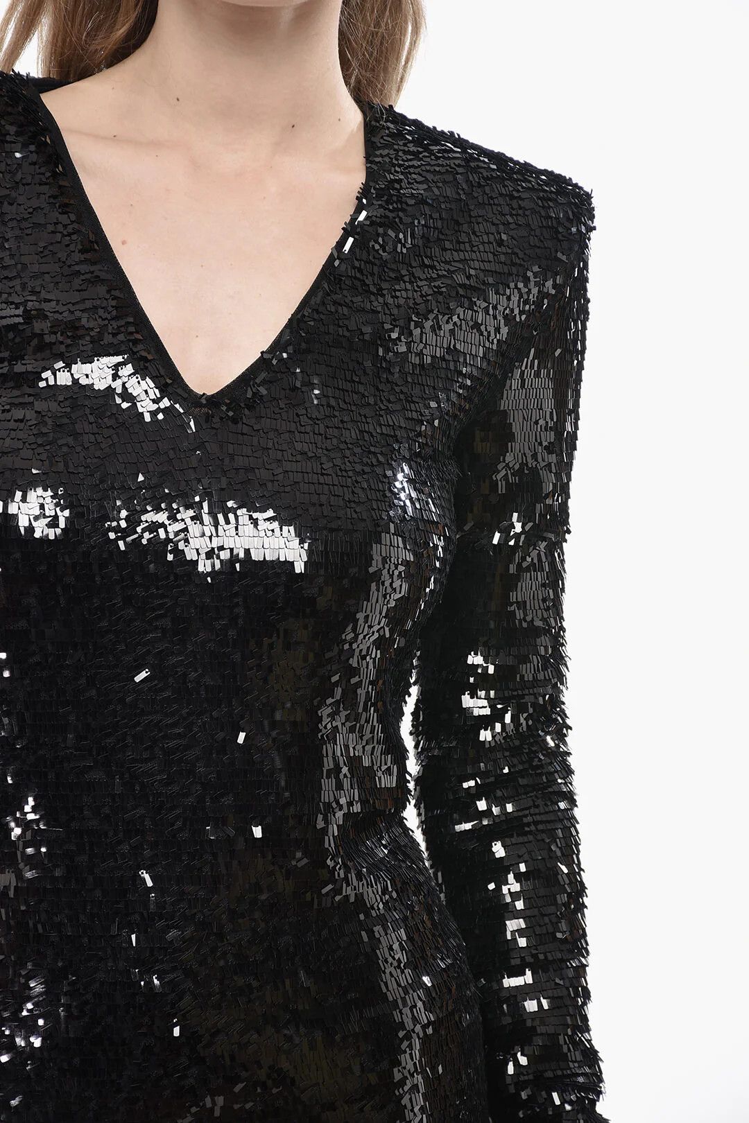 Max Mara og1mm0426 Sequin Dress in Black Size S / US 4 / IT 40 - 3 Thumbnail