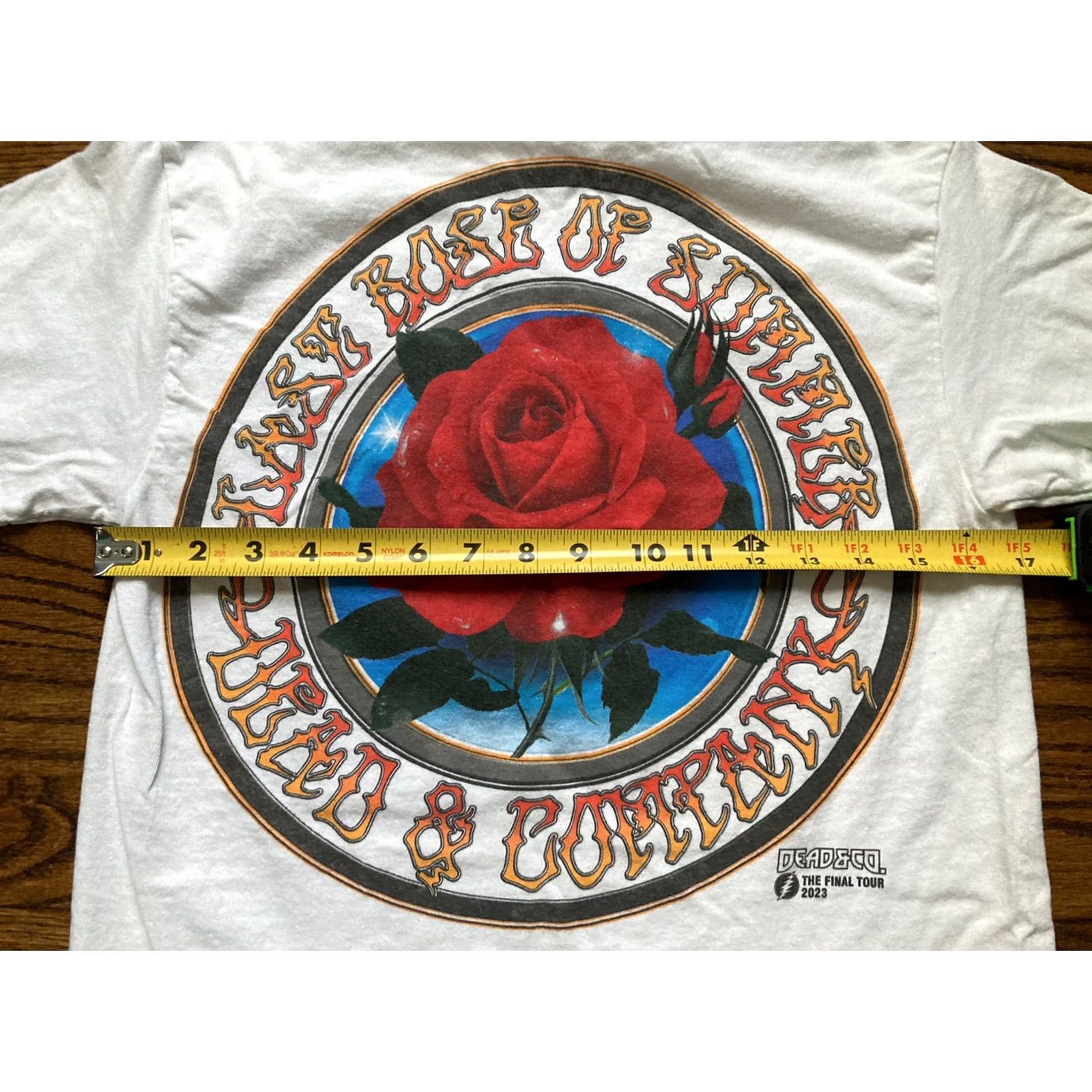 Gildan Grateful Dead & Company Shirt Final Tour 2023 Last Rose Summer Skull White Adult Small Mens Size US S / EU 44-46 / 1 - 3 Thumbnail