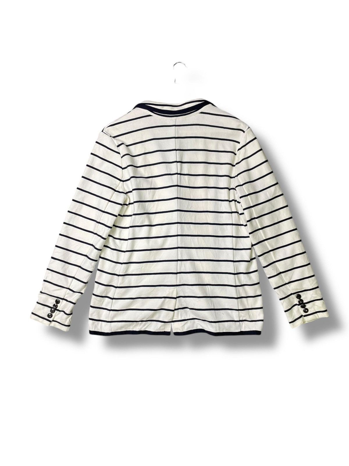 Designer × Lands' End × Vintage Lands End Striped Cotton Knit Blazer (49) Size US XXS / EU 40 - 3 Thumbnail