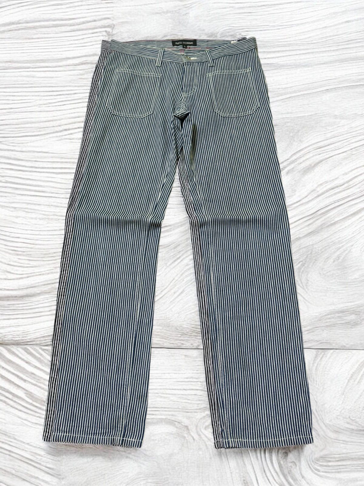 Japanese Brand × Vintage × Yohji Yamamoto Vintage INÉD HOMME Yohji Yamamoto Striped Hickory Pant Size US 31 - 1 Thumbnail