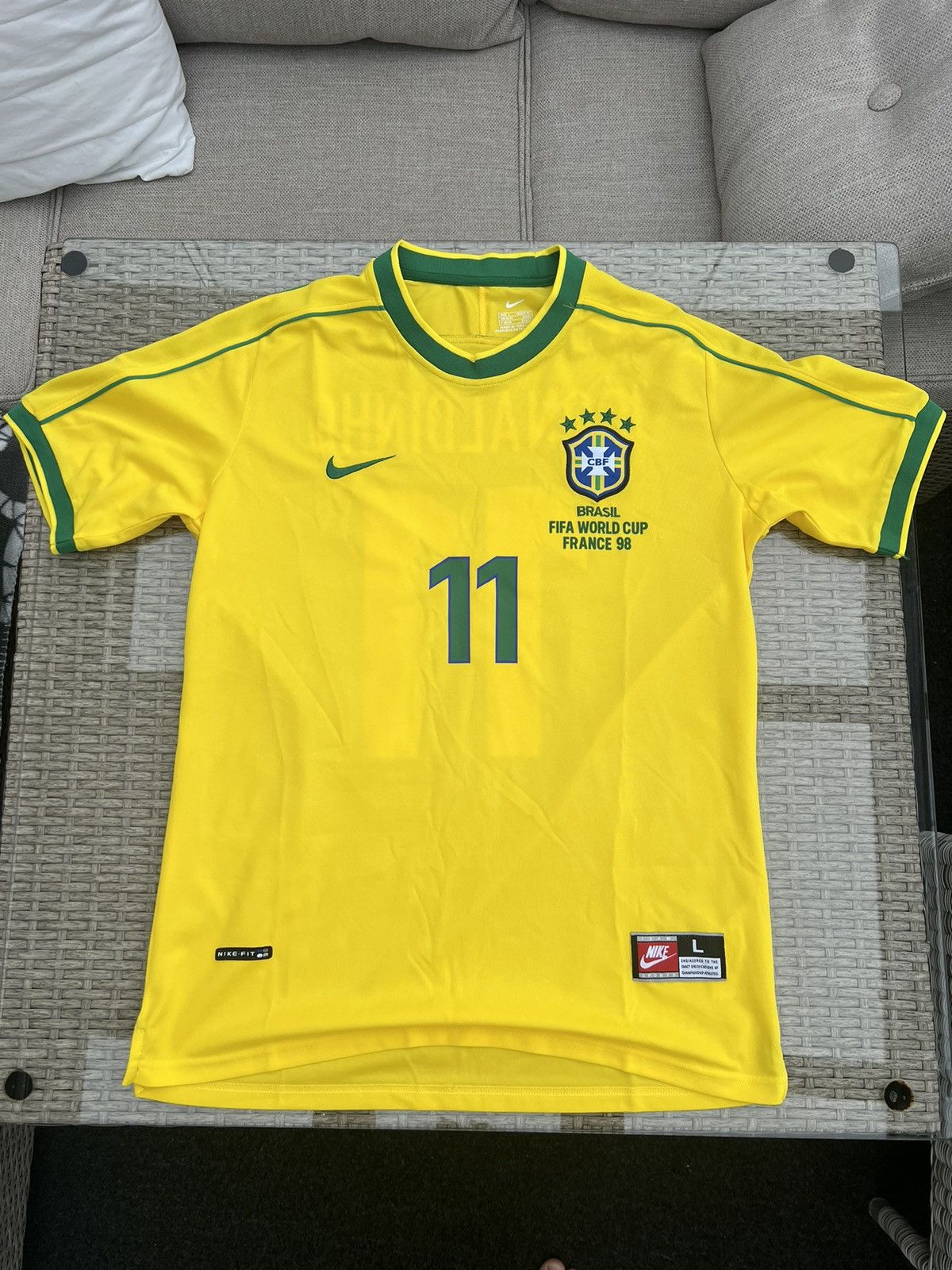 Vintage 1998 WC Brazil Ronaldinho Jersey