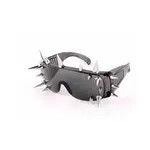 Designer × Electric Visual × Japanese Brand Goth Punk Spiked Oversized Black Sunglasses Size ONE SIZE - 2 Thumbnail