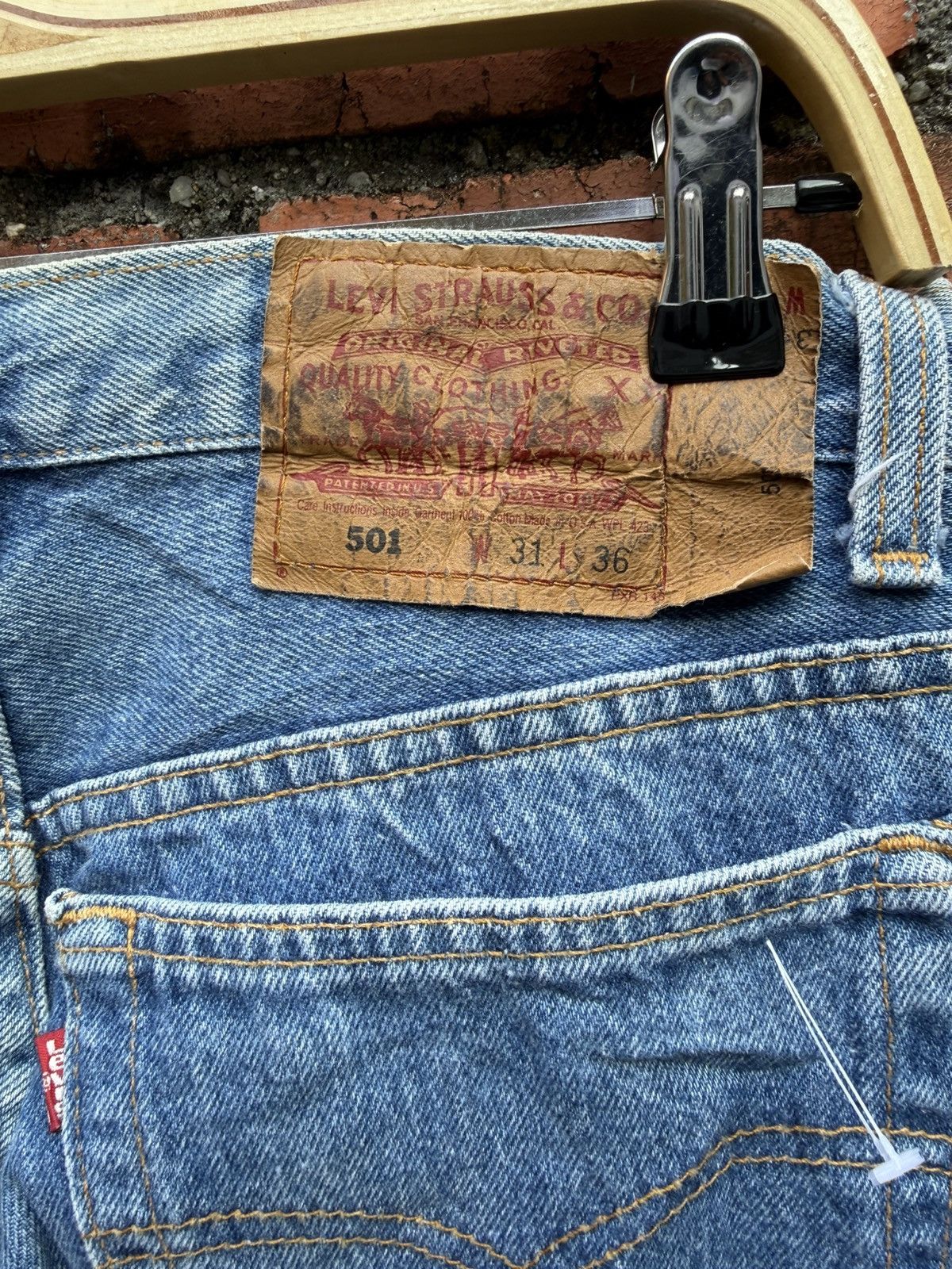 Levi's Vintage Clothing W30x32.5 Vintage levi’s 501 faded 90s made in USA Size US 30 / EU 46 - 4 Thumbnail