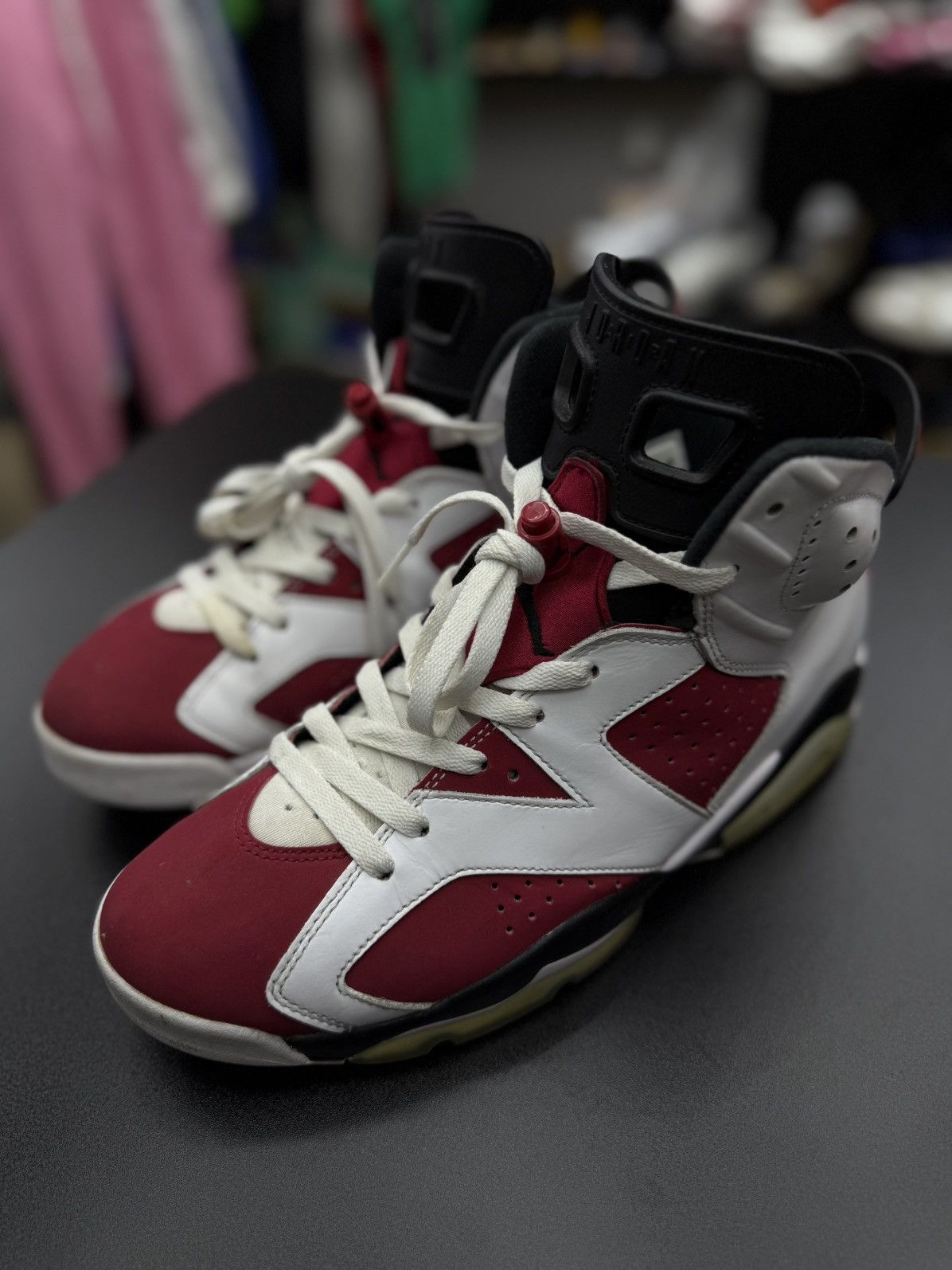Jordan Brand × Nike Jordan 6 Carmine Size 9.5 Red White Pre Owned 🧼 Size US 9.5 / EU 42-43 - 5 Thumbnail